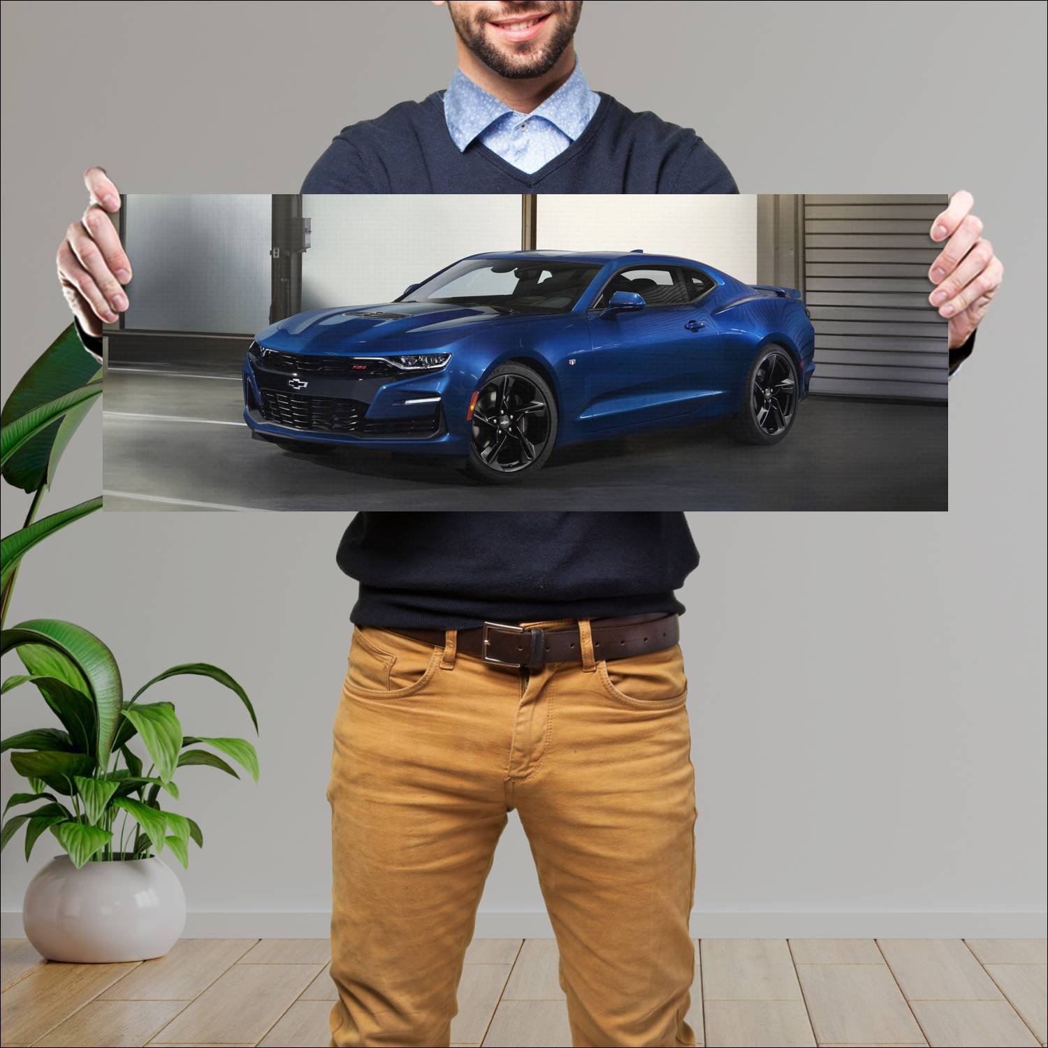Cuadro grande 30x80cm 2019 chevrolet camaro ss 773 196 Chevrolet