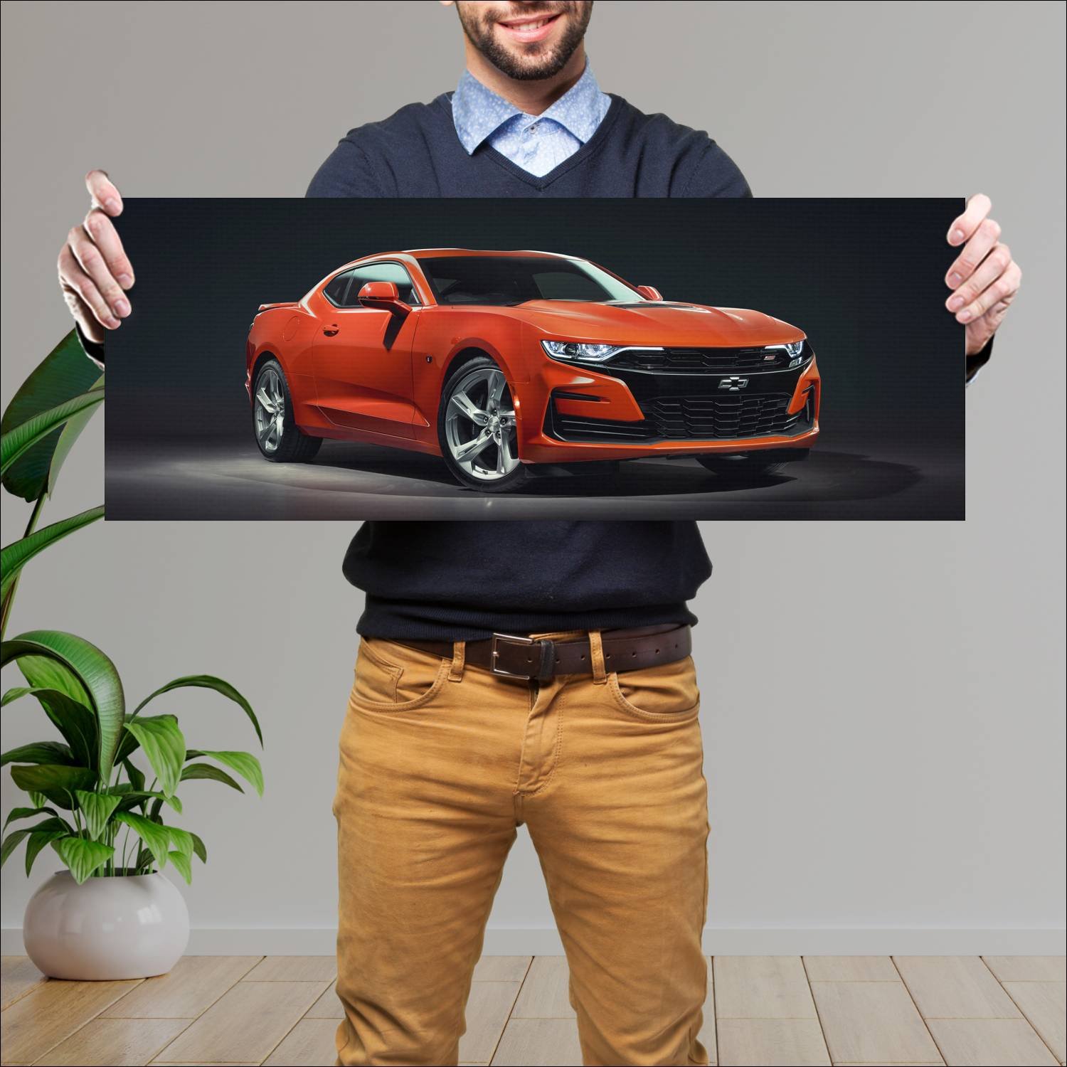 Cuadro grande 30x80cm 2019 chevrolet camaro ss au 199 Chevrolet