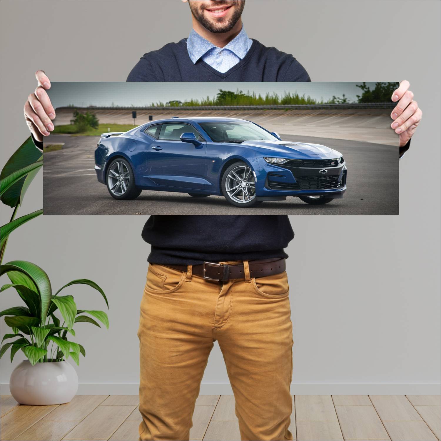 Cuadro grande 30x80cm 2019 chevrolet camaro ss br 201 Chevrolet