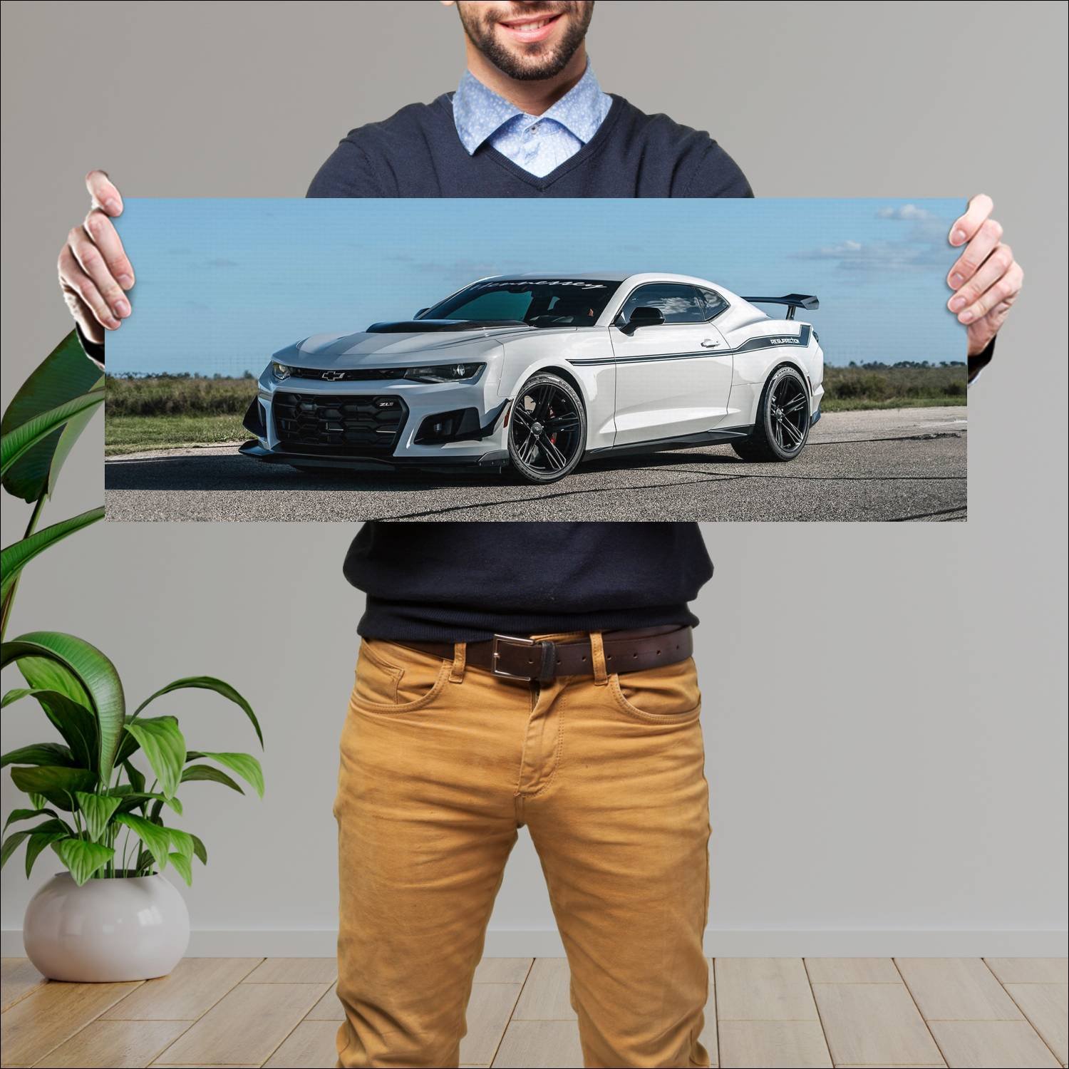 Cuadro grande 30x80cm 2019 chevrolet camaro zl1 1l 204 Chevrolet
