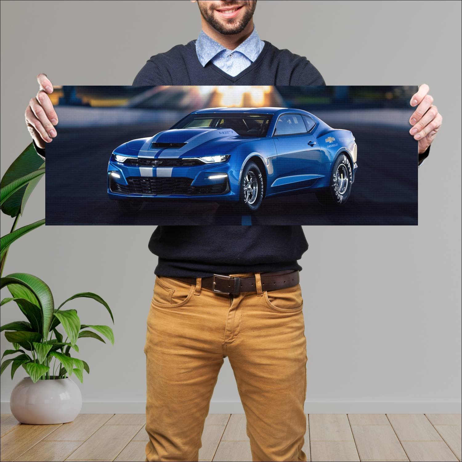 Cuadro grande 30x80cm 2019 chevrolet copo camaro 5 207 Chevrolet