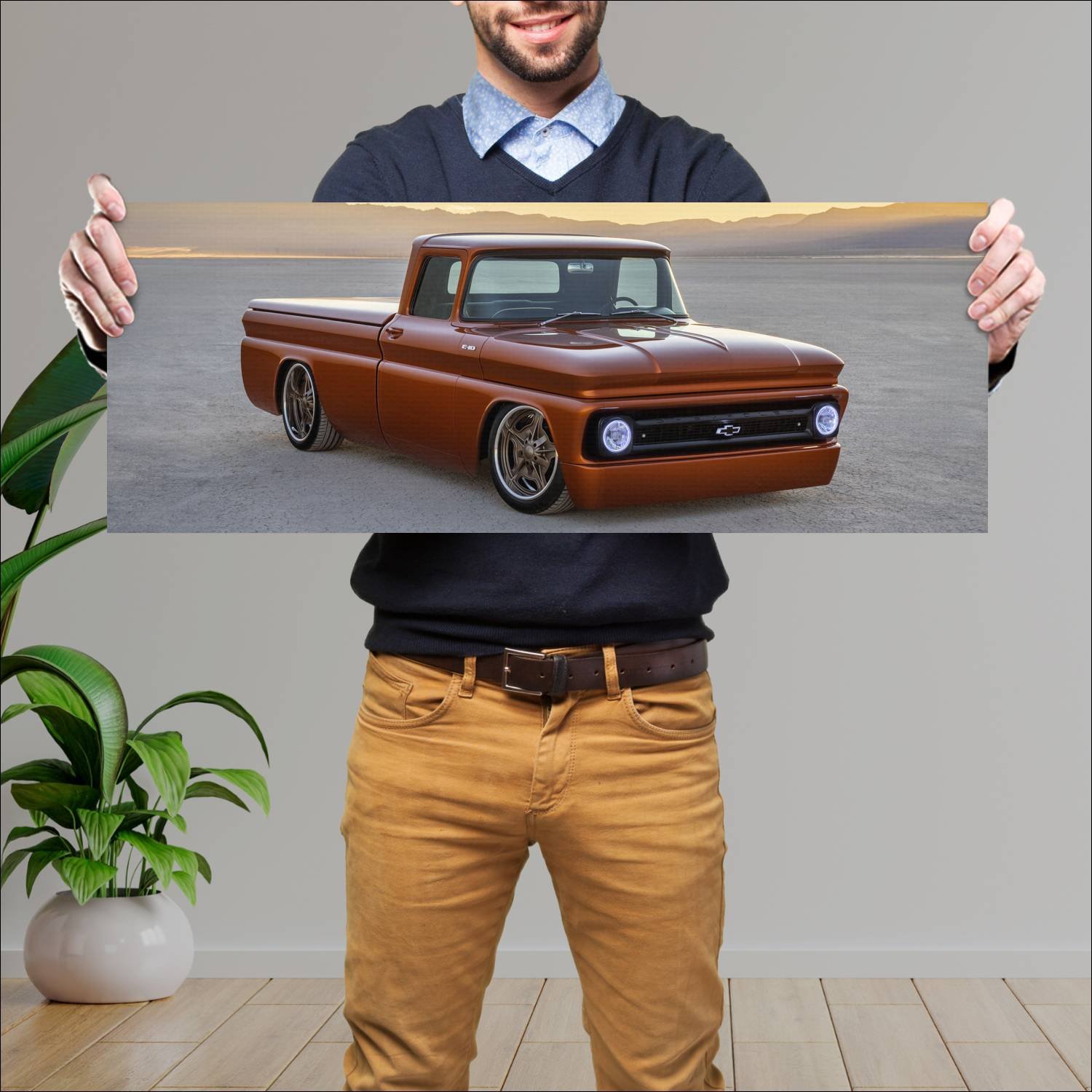 Cuadro grande 30x80cm 2019 chevrolet e 10 concept 210 Chevrolet