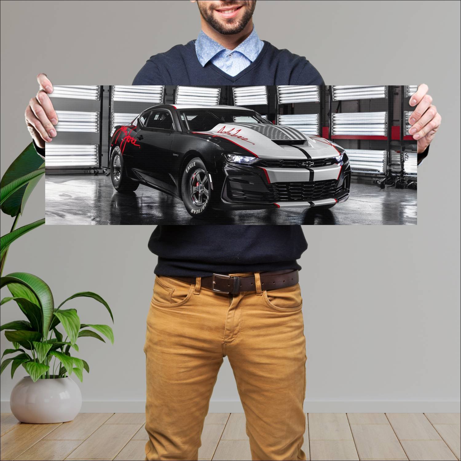 Cuadro grande 30x80cm 2020 chevrolet copo camaro j 218 Chevrolet