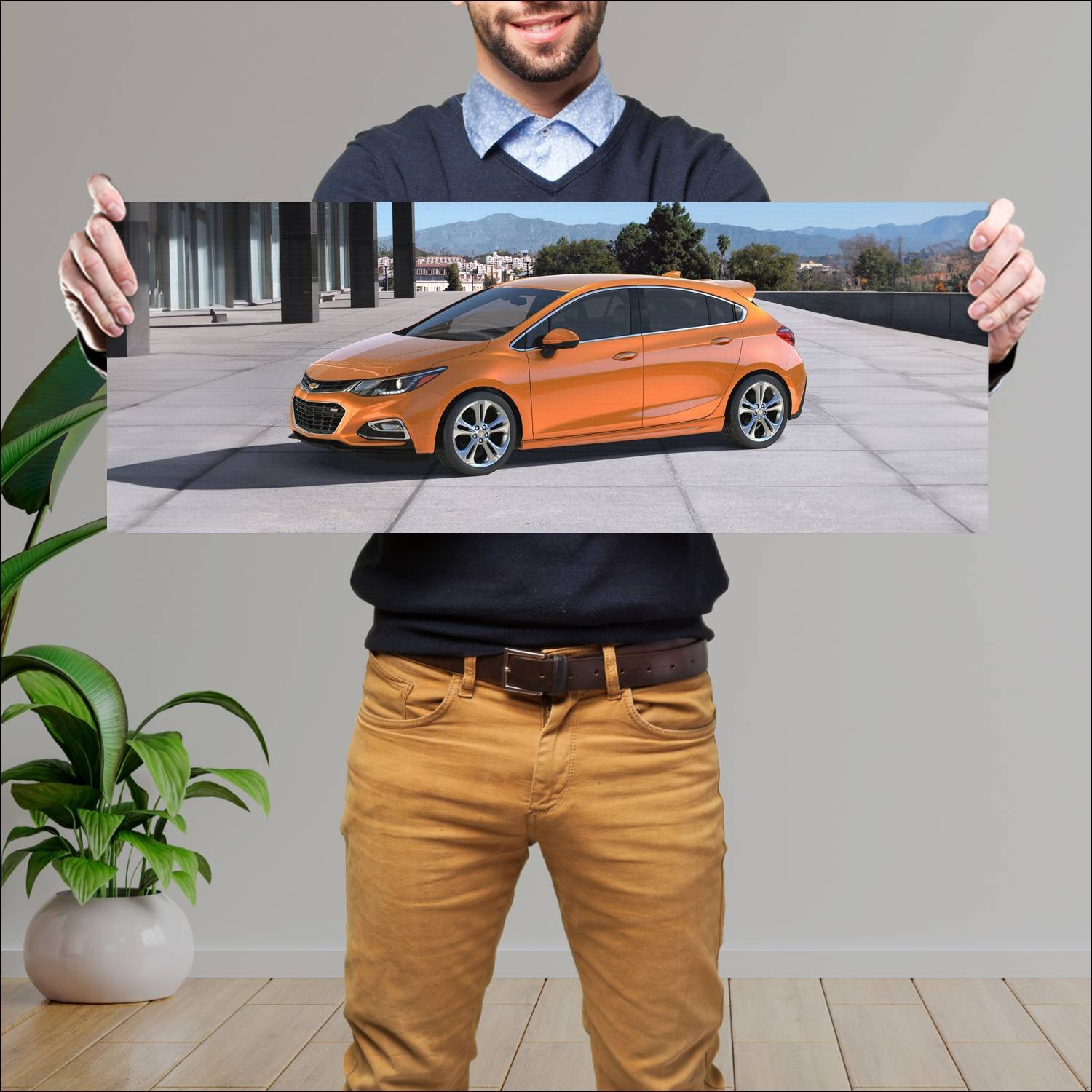 Cuadro grande 30x80cm 2017 chevrolet cruze rs premier HA Chevrolet