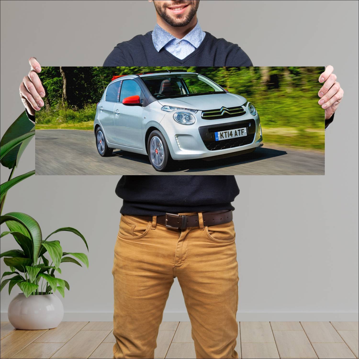 Cuadro grande 30x80cm 2014 citroen c1 airscape 5 d 43 Citroen