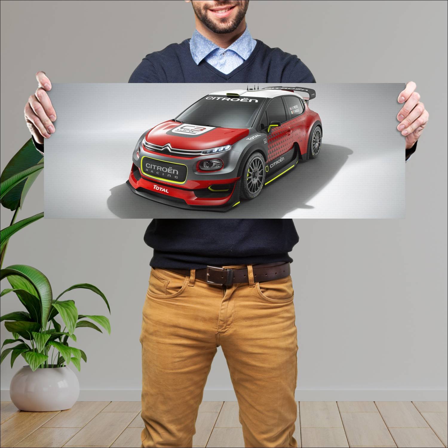 Cuadro grande 30x80cm 2016 citroen c3 wrc concept 60 Citroen