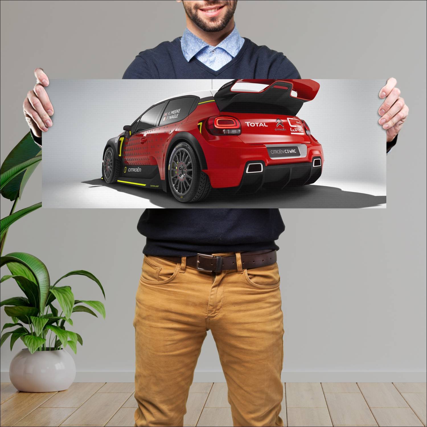 Cuadro grande 30x80cm 2016 citroen c3 wrc concept 61 Citroen