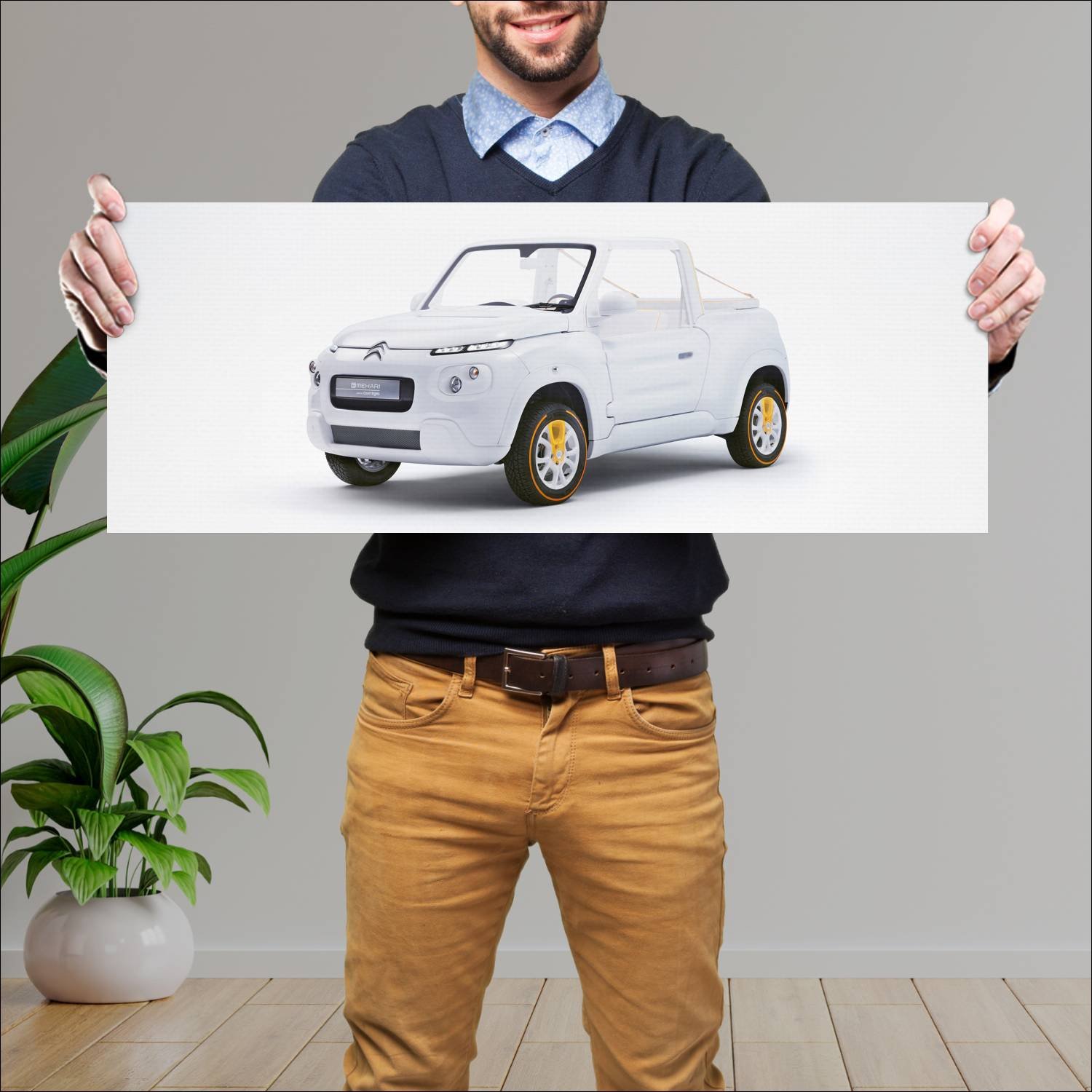 Cuadro grande 30x80cm 2016 citroen e mehari styled 67 Citroen
