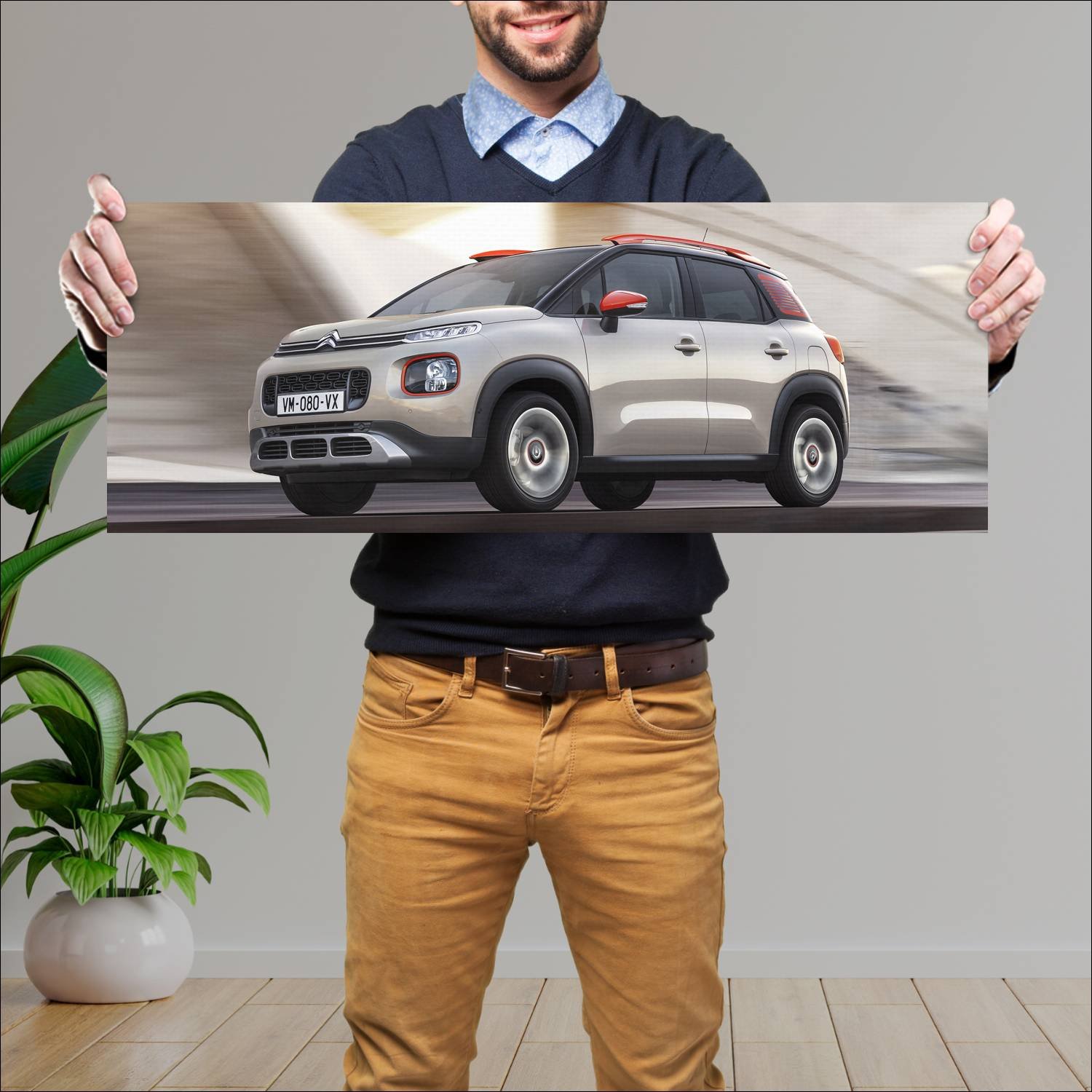 Cuadro grande 30x80cm 2017 citroen c3 aircross 662 72 Citroen