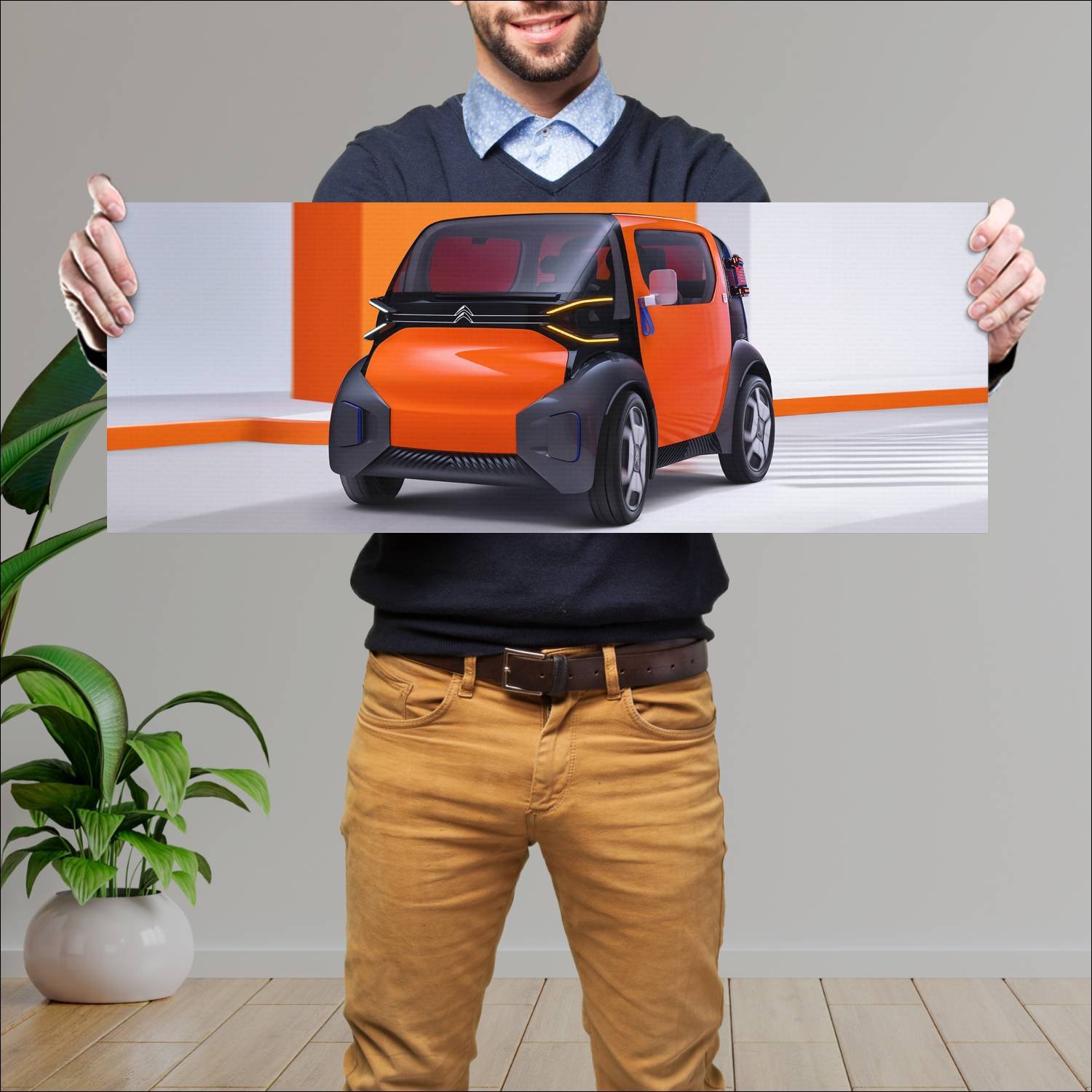 Cuadro grande 30x80cm 2019 citroen ami one concept 85 Citroen
