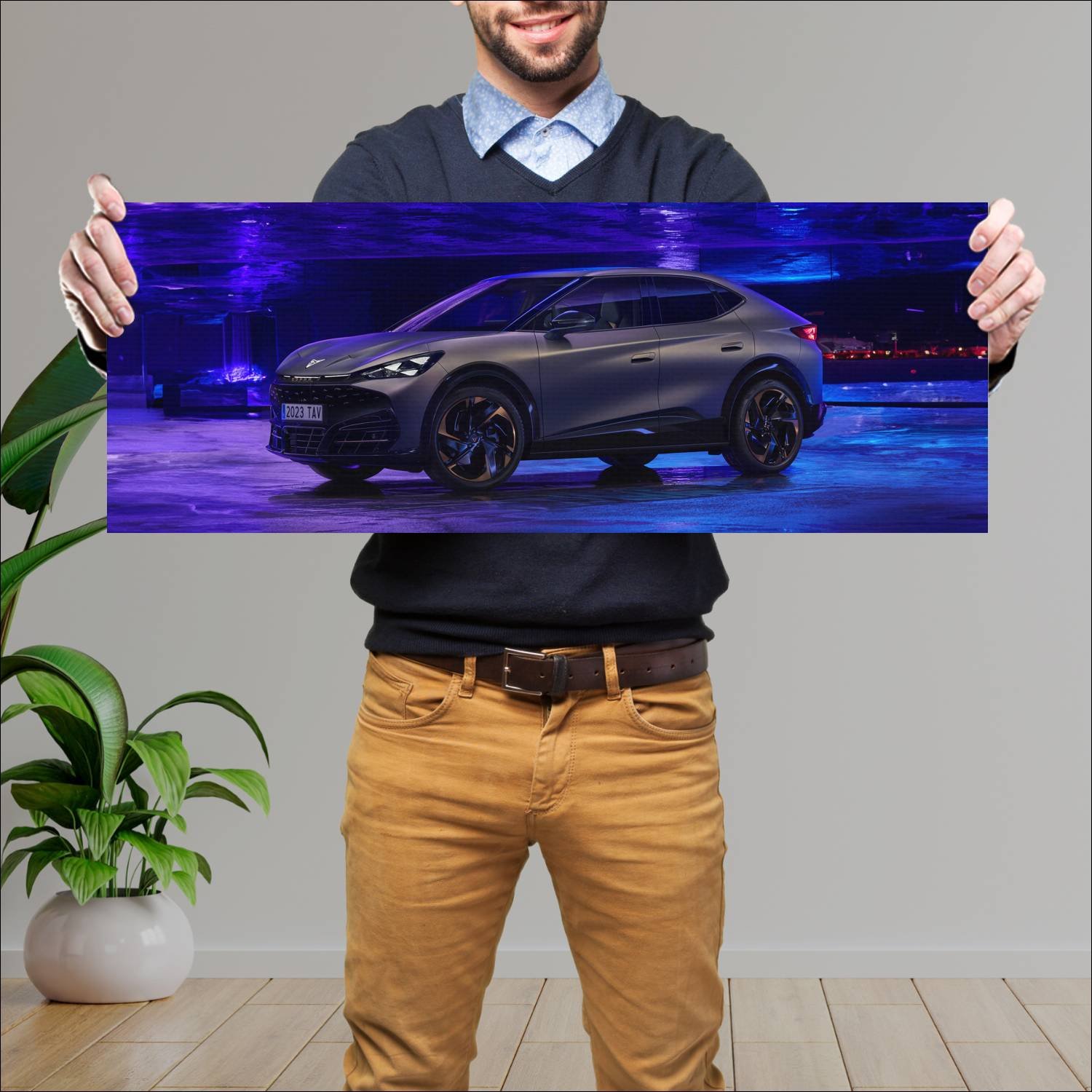 Cuadro grande 30x80cm 2023 cupra tavascan auto 44 Cupra