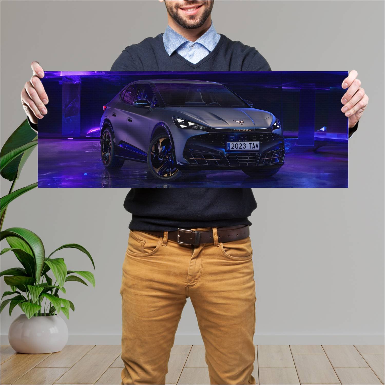 Cuadro grande 30x80cm 2023 cupra tavascan auto 45 Cupra