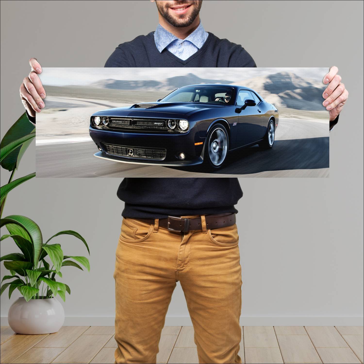 Cuadro grande 30x80cm 2015 dodge challenger srt 39 79 Dodge