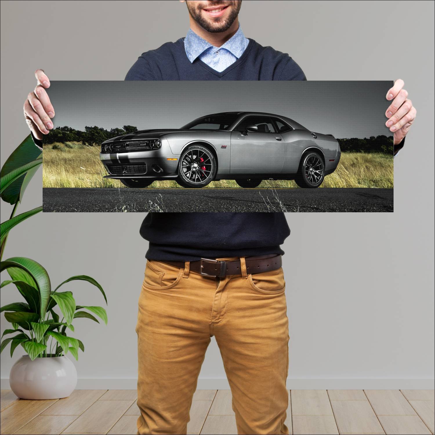 Cuadro grande 30x80cm 2015 dodge challenger srt 39 80 Dodge