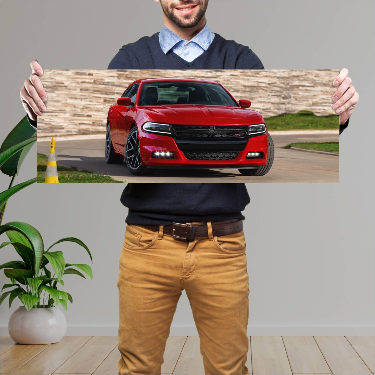 Cuadro grande 30x80cm 2015 dodge charger r t auto 86 Dodge