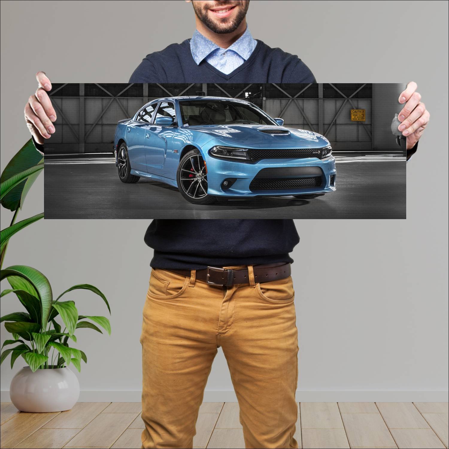 Cuadro grande 30x80cm 2015 dodge charger r t scat 87 Dodge