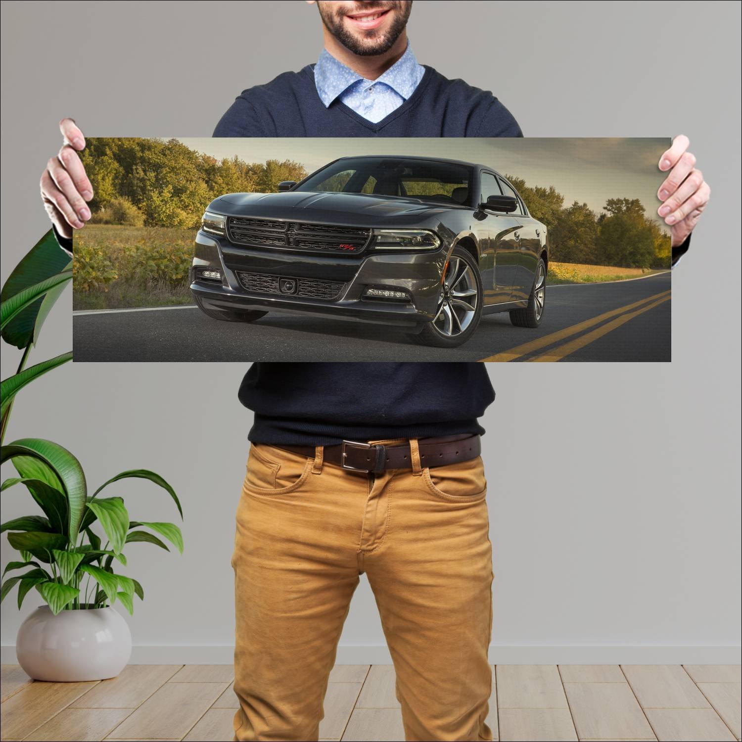 Cuadro grande 30x80cm 2015 dodge charger rt road a 88 Dodge