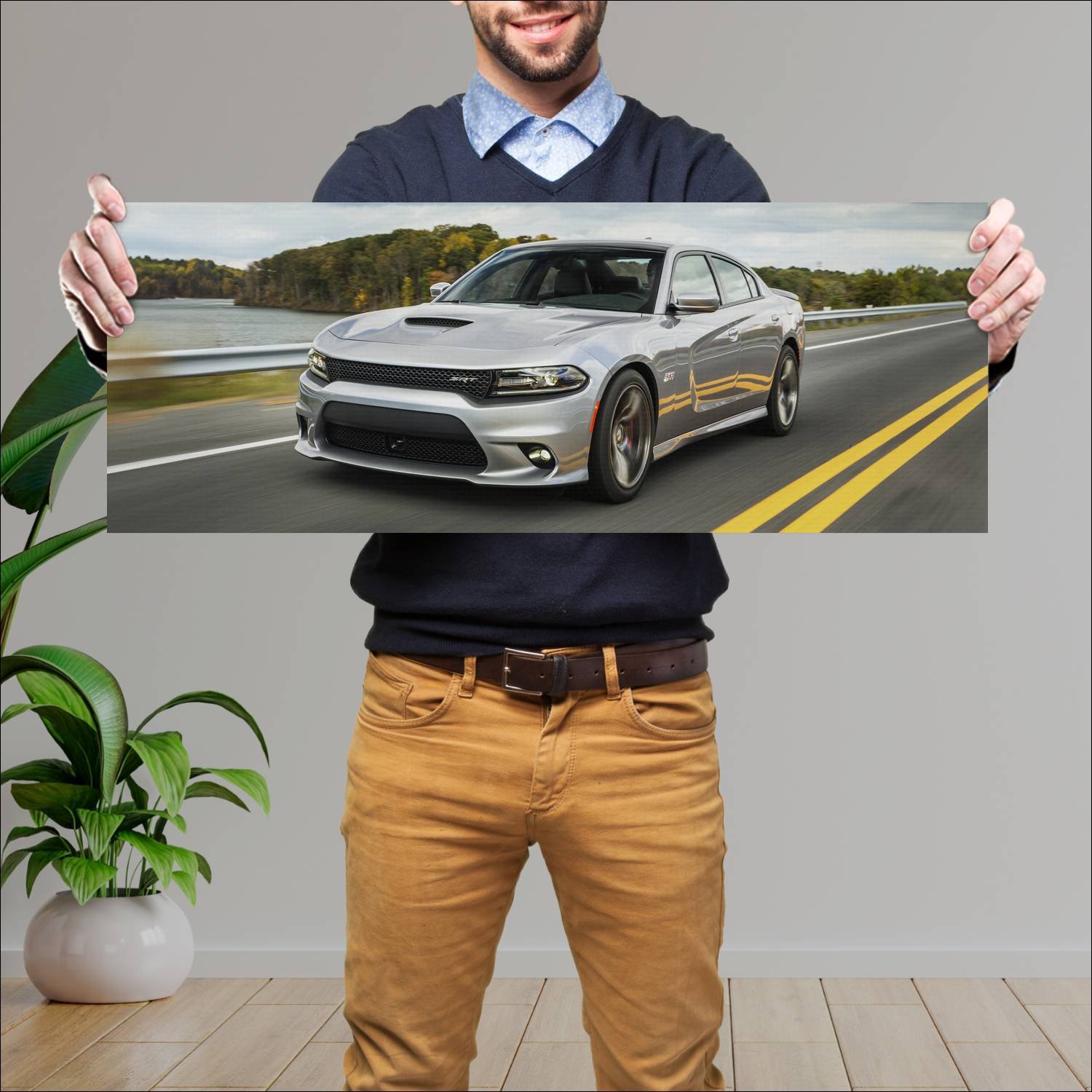 Cuadro grande 30x80cm 2015 dodge charger srt 392 1 90 Dodge