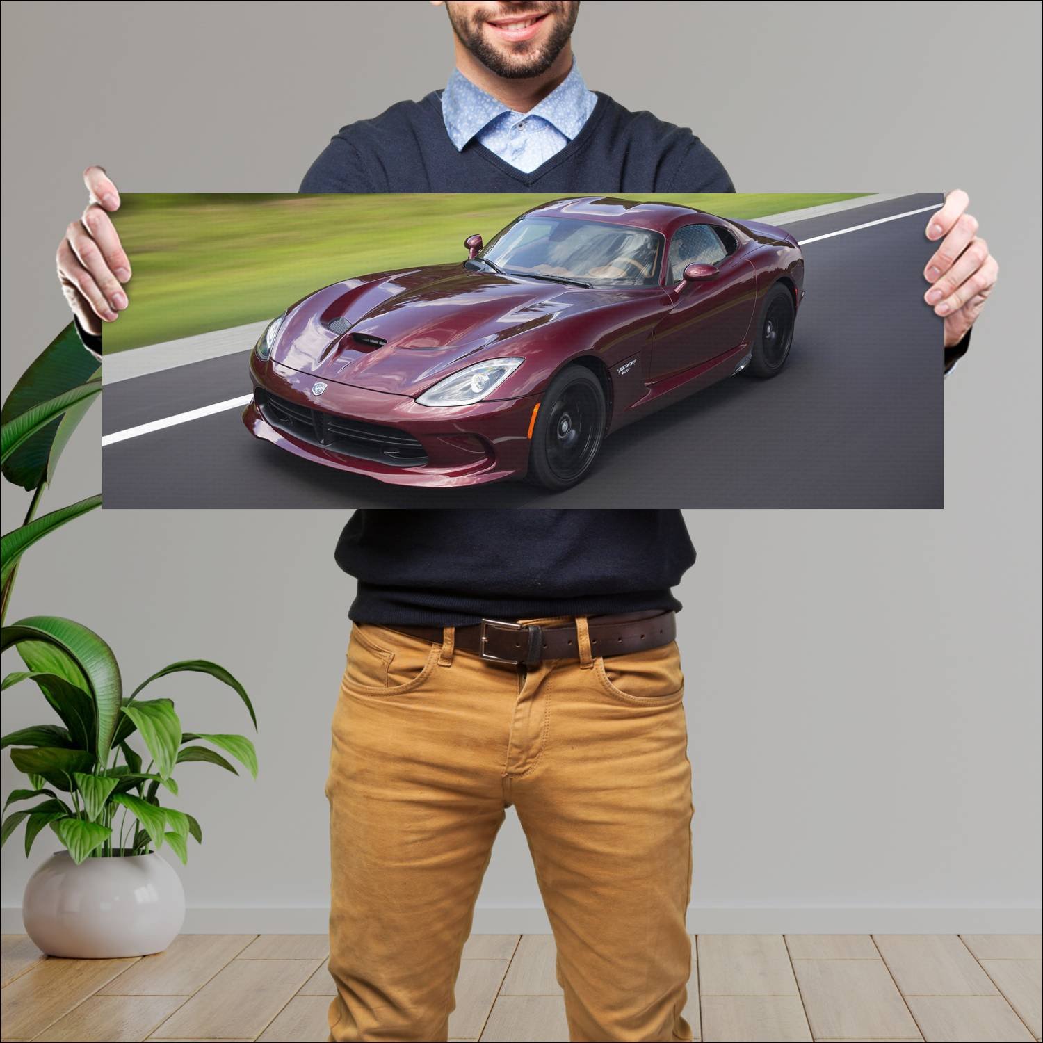 Cuadro grande 30x80cm 2015 dodge viper gtc auto 92 Dodge