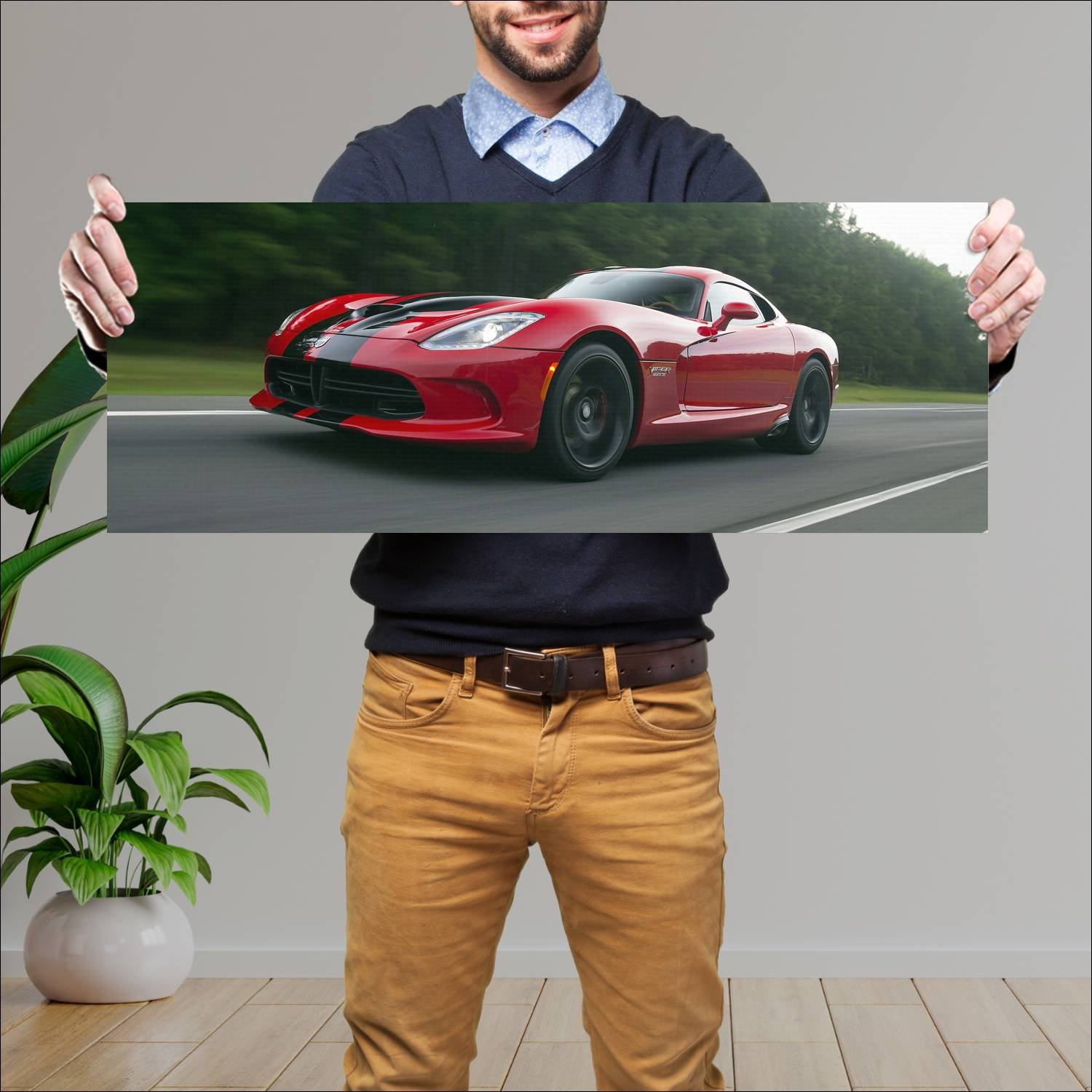 Cuadro grande 30x80cm 2015 dodge viper gts auto 96 Dodge