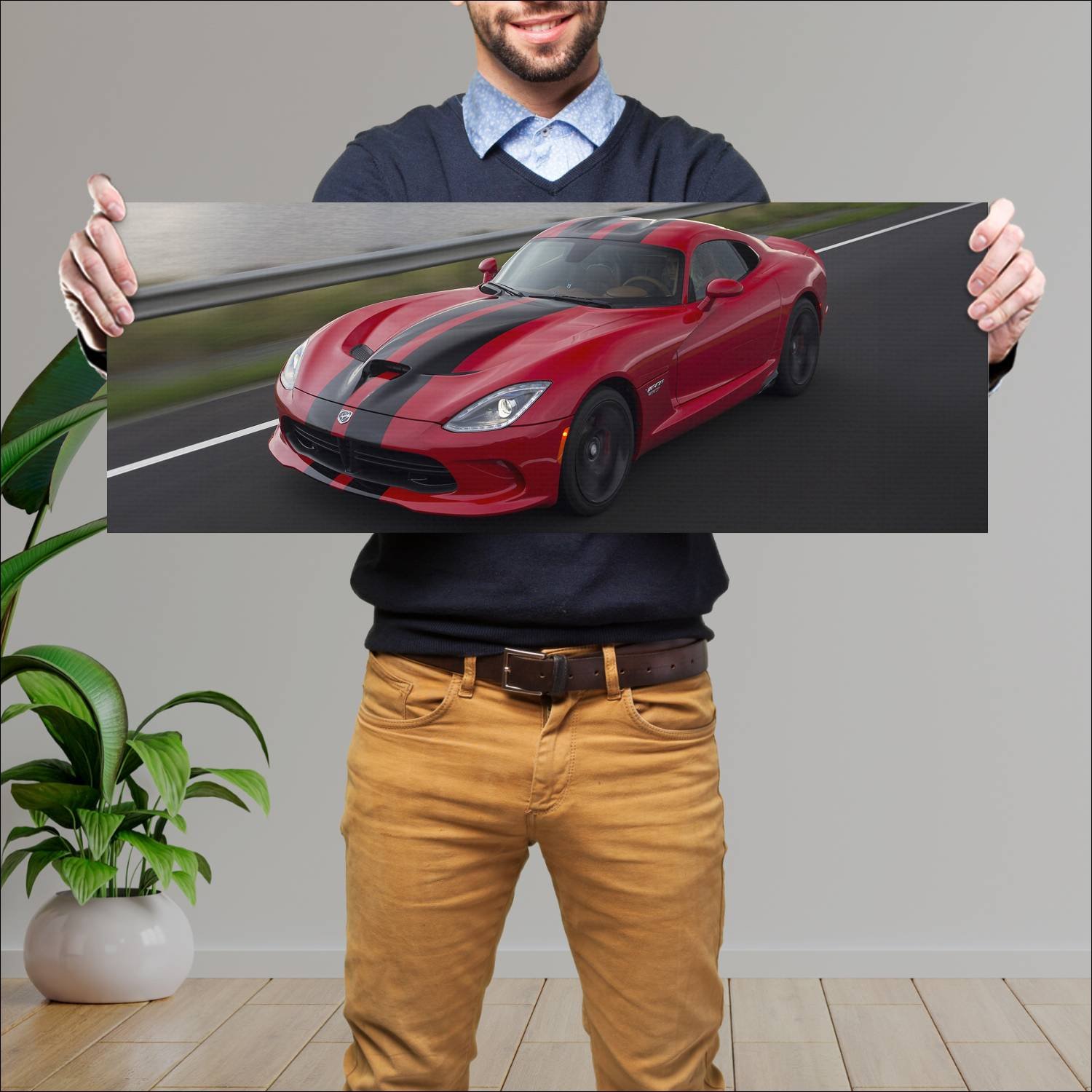Cuadro grande 30x80cm 2015 dodge viper gts auto 97 Dodge