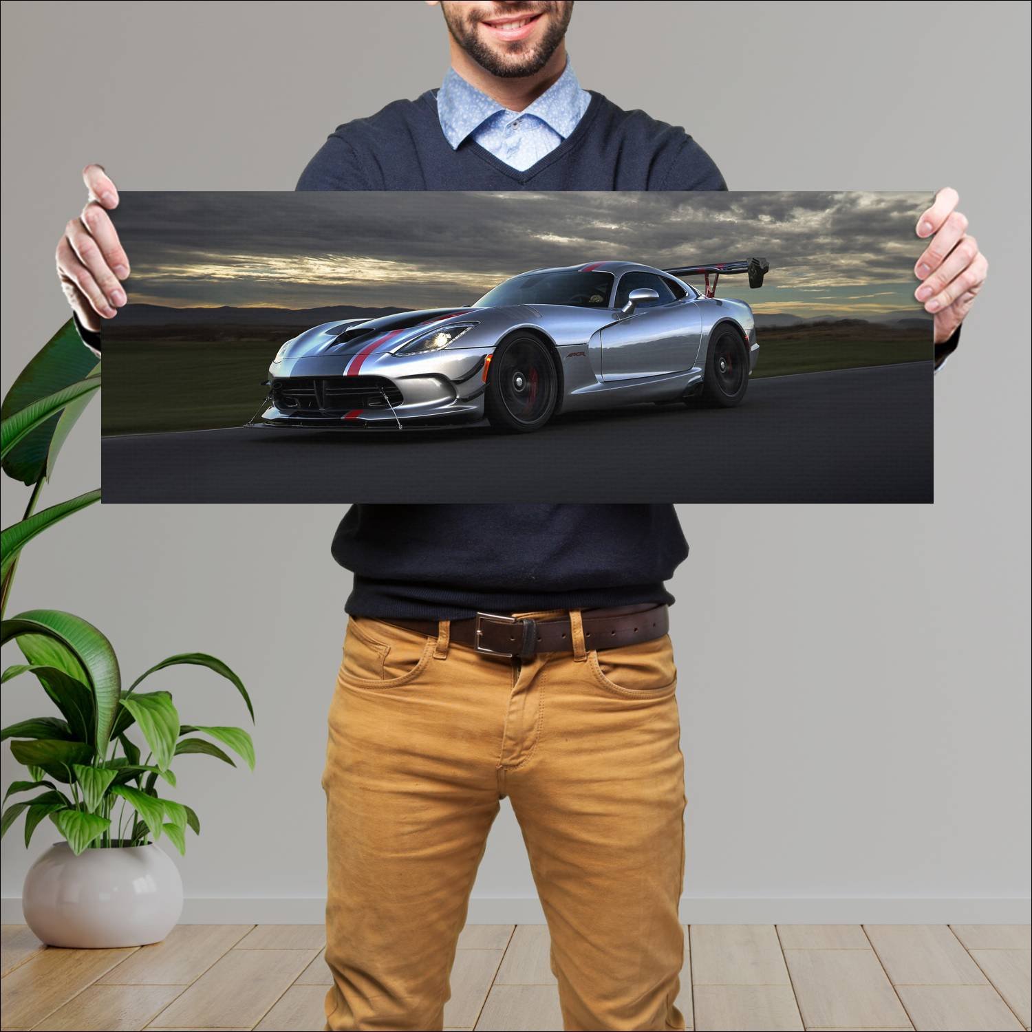 Cuadro grande 30x80cm 2016 dodge viper acr auto 104 Dodge