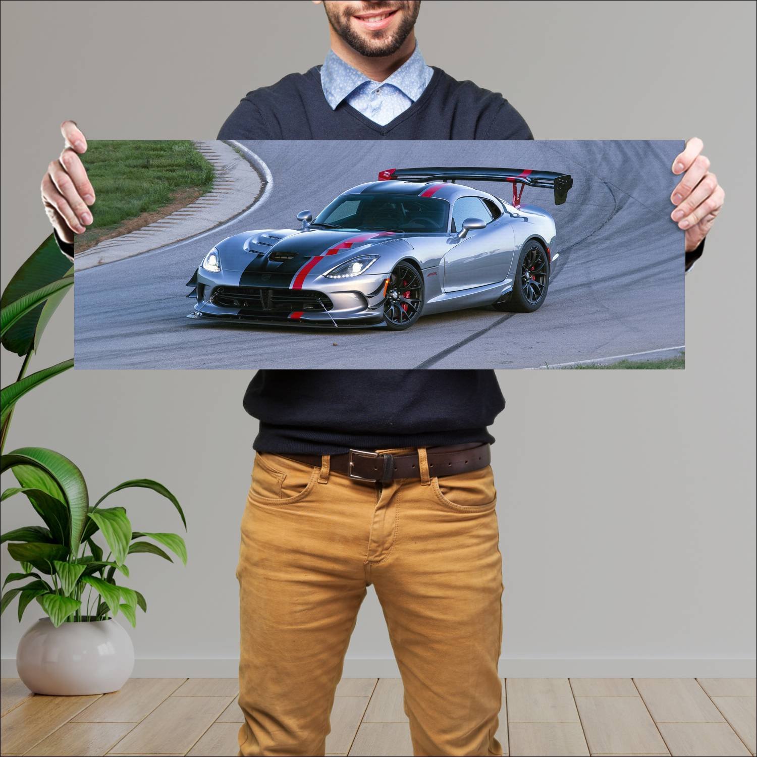 Cuadro grande 30x80cm 2016 dodge viper acr auto 105 Dodge