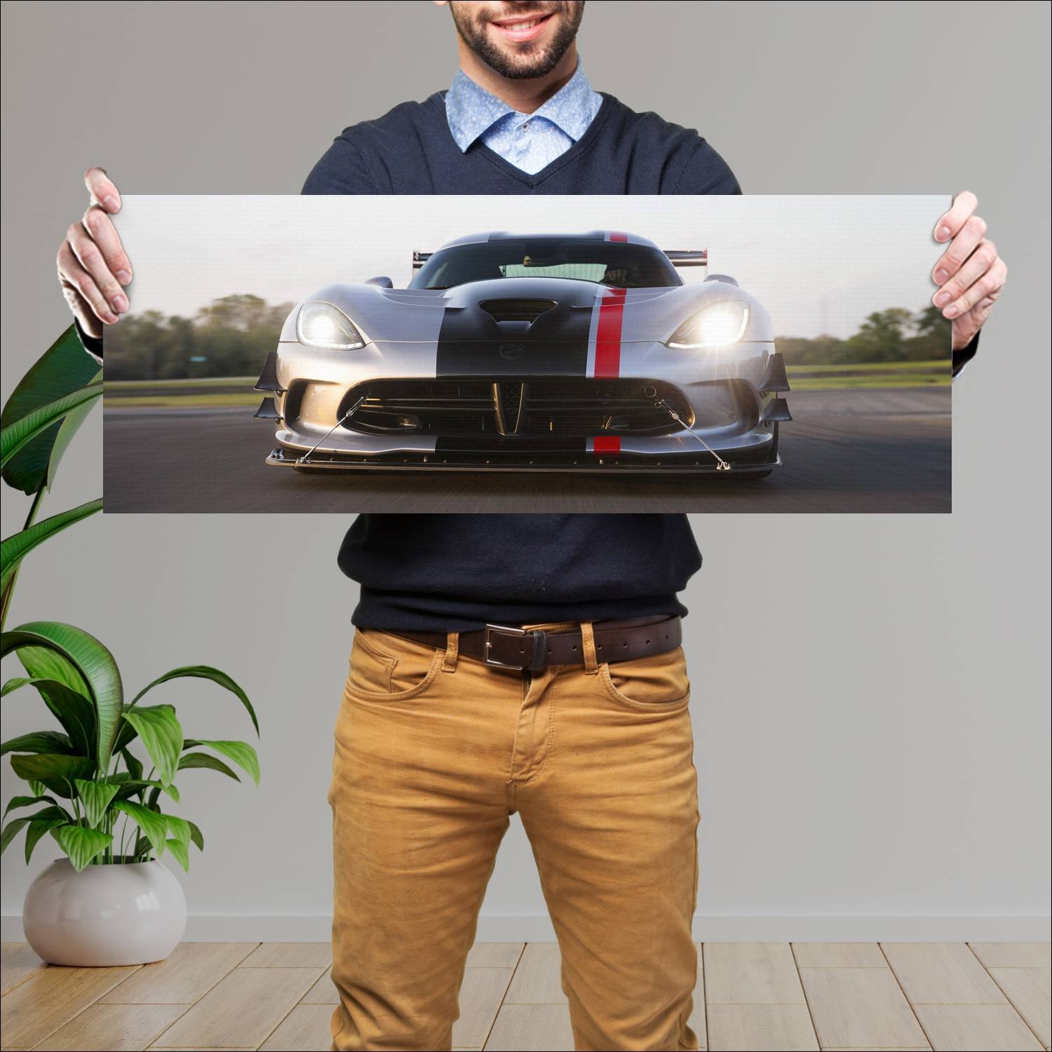 Cuadro grande 30x80cm 2016 dodge viper acr auto 106 Dodge