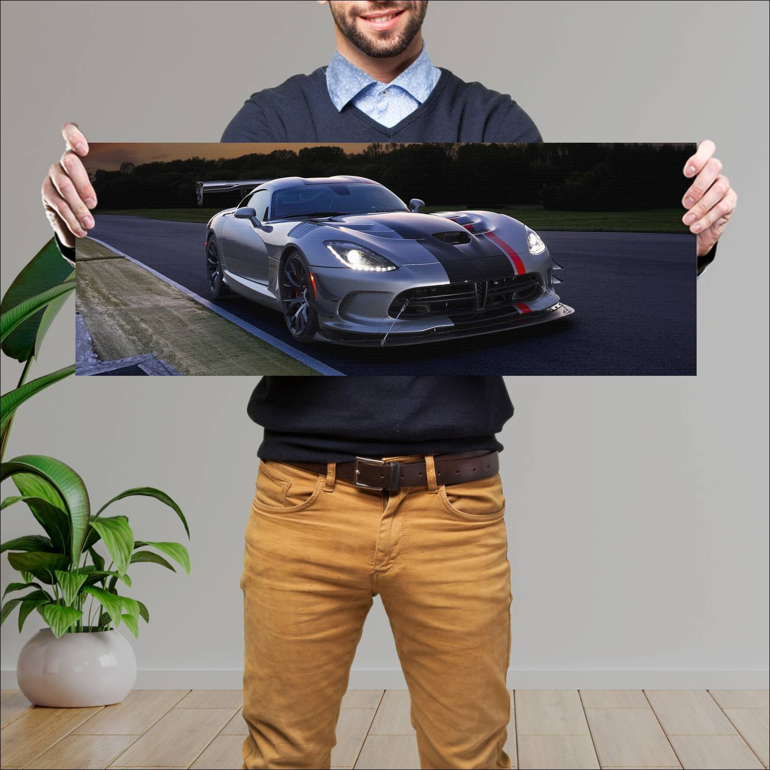Cuadro grande 30x80cm 2016 dodge viper acr auto 107 Dodge