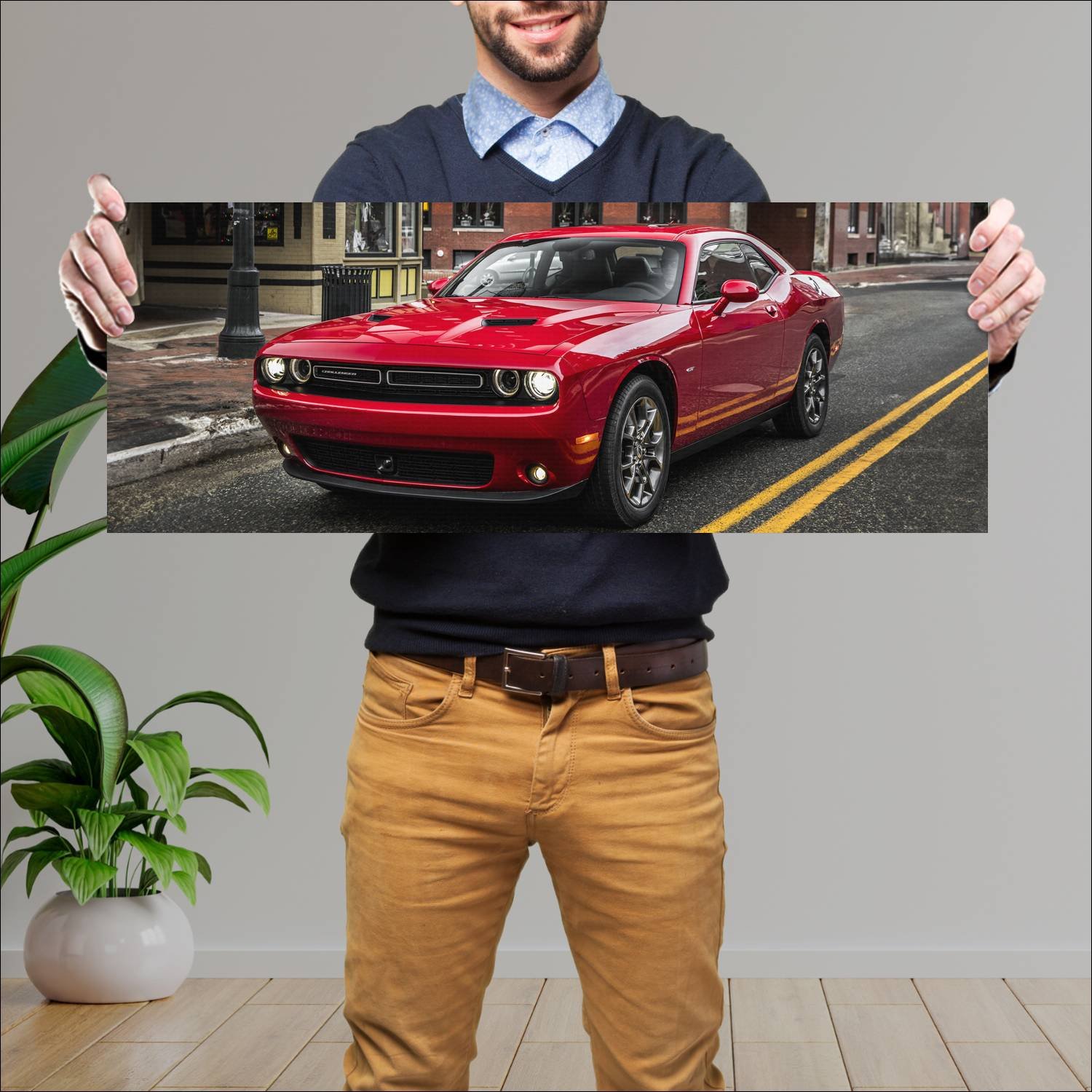 Cuadro grande 30x80cm 2017 dodge challenger gt 650 109 Dodge