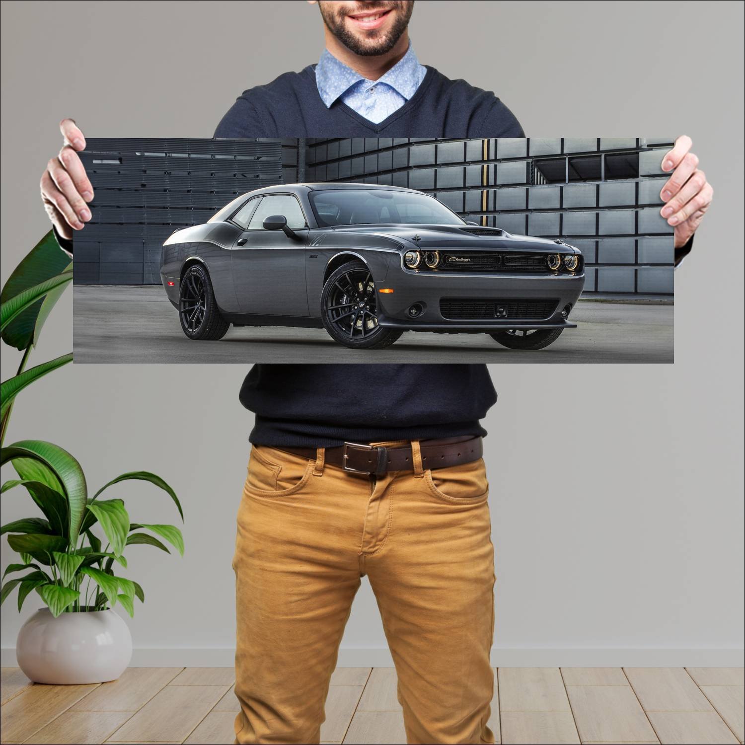 Cuadro grande 30x80cm 2017 dodge challenger t a 39 110 Dodge