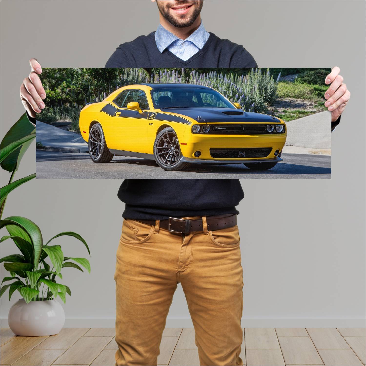 Cuadro grande 30x80cm 2017 dodge challenger t a 39 111 Dodge