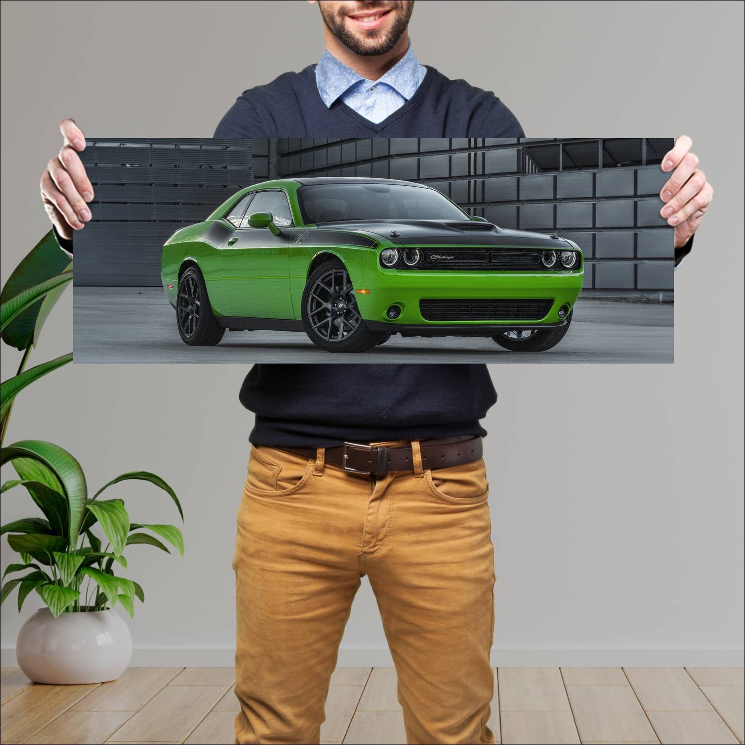 Cuadro grande 30x80cm 2017 dodge challenger ta 567 112 Dodge