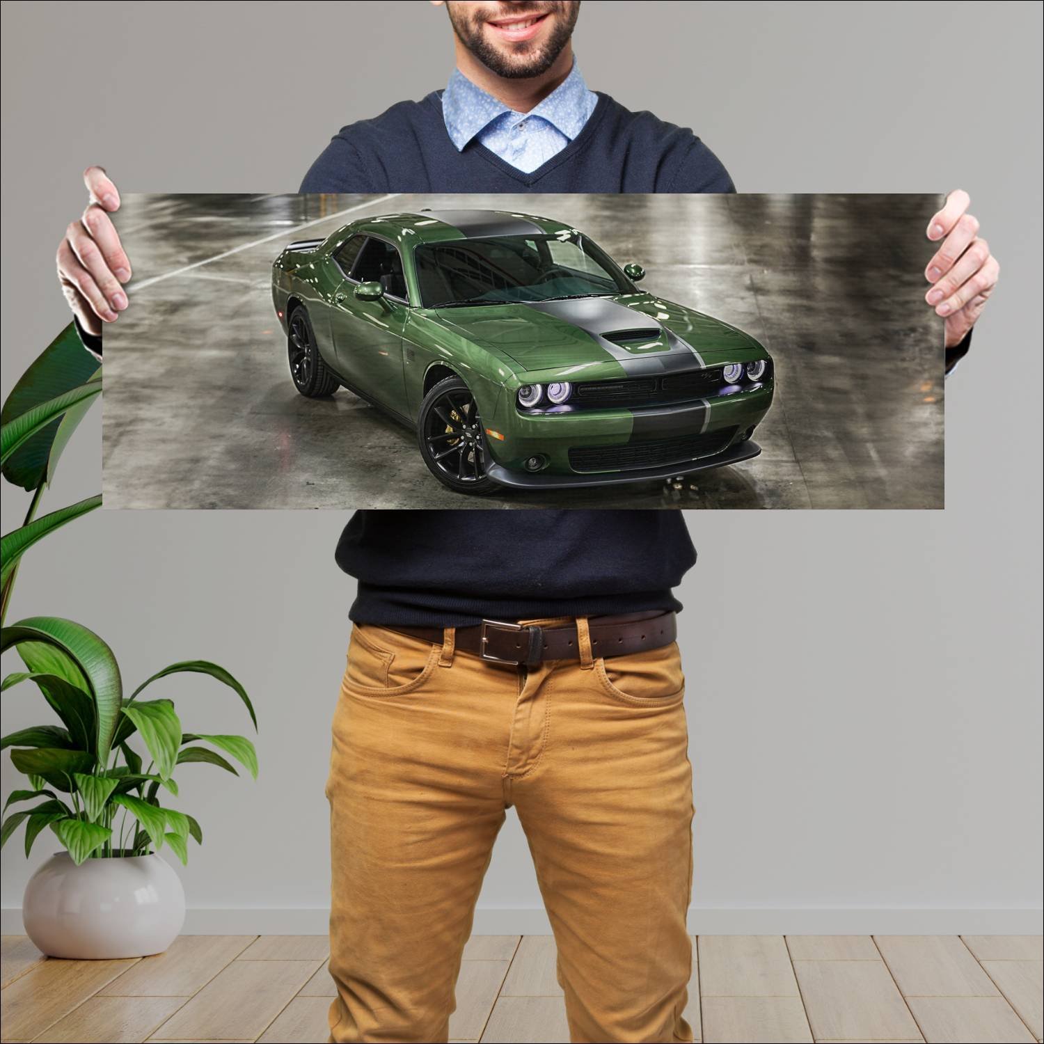 Cuadro grande 30x80cm 2019 dodge challenger rt sta 133 Dodge