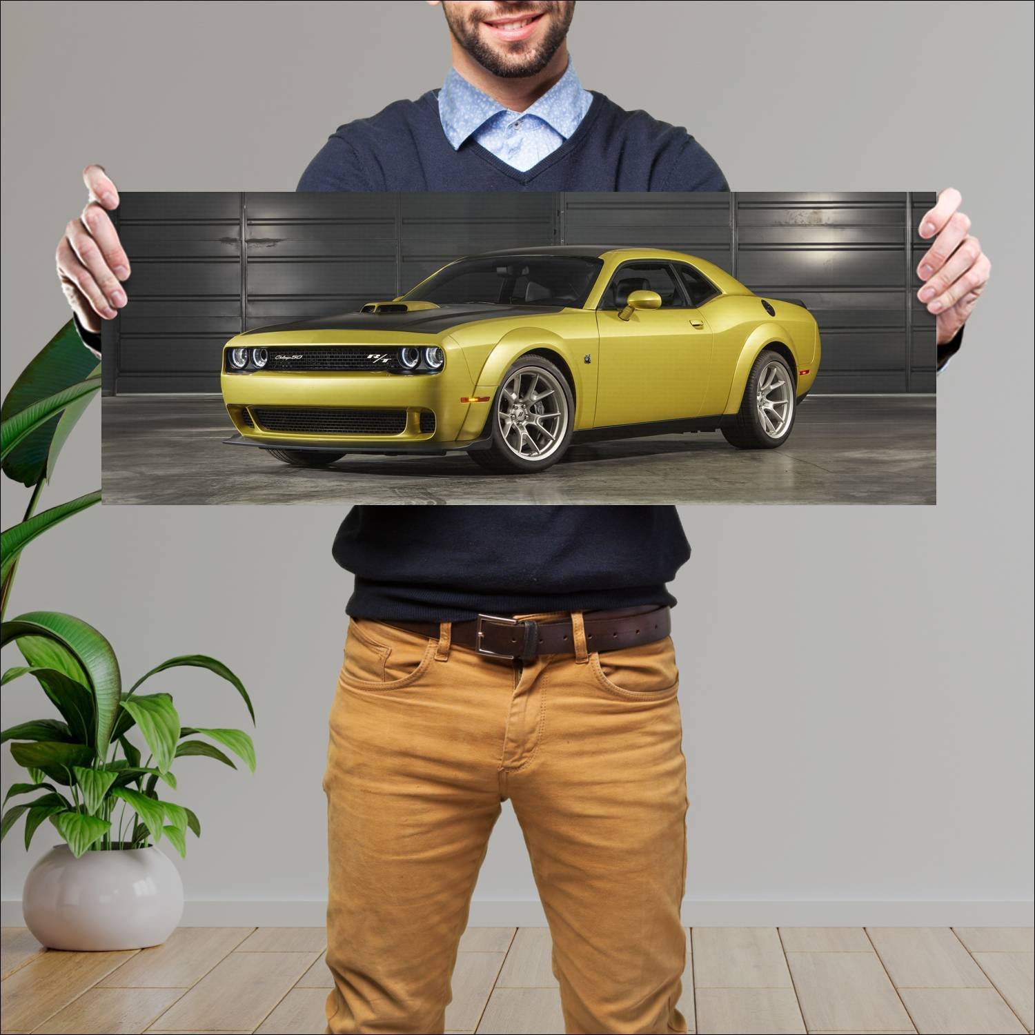 Cuadro grande 30x80cm 2020 dodge challenger rt sca 140 Dodge