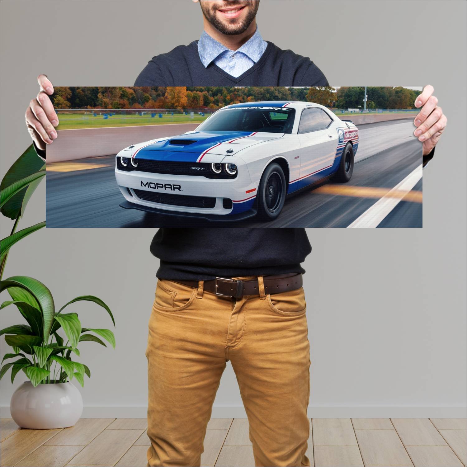 Cuadro grande 30x80cm 2020 dodge challenger srt dr 141 Dodge