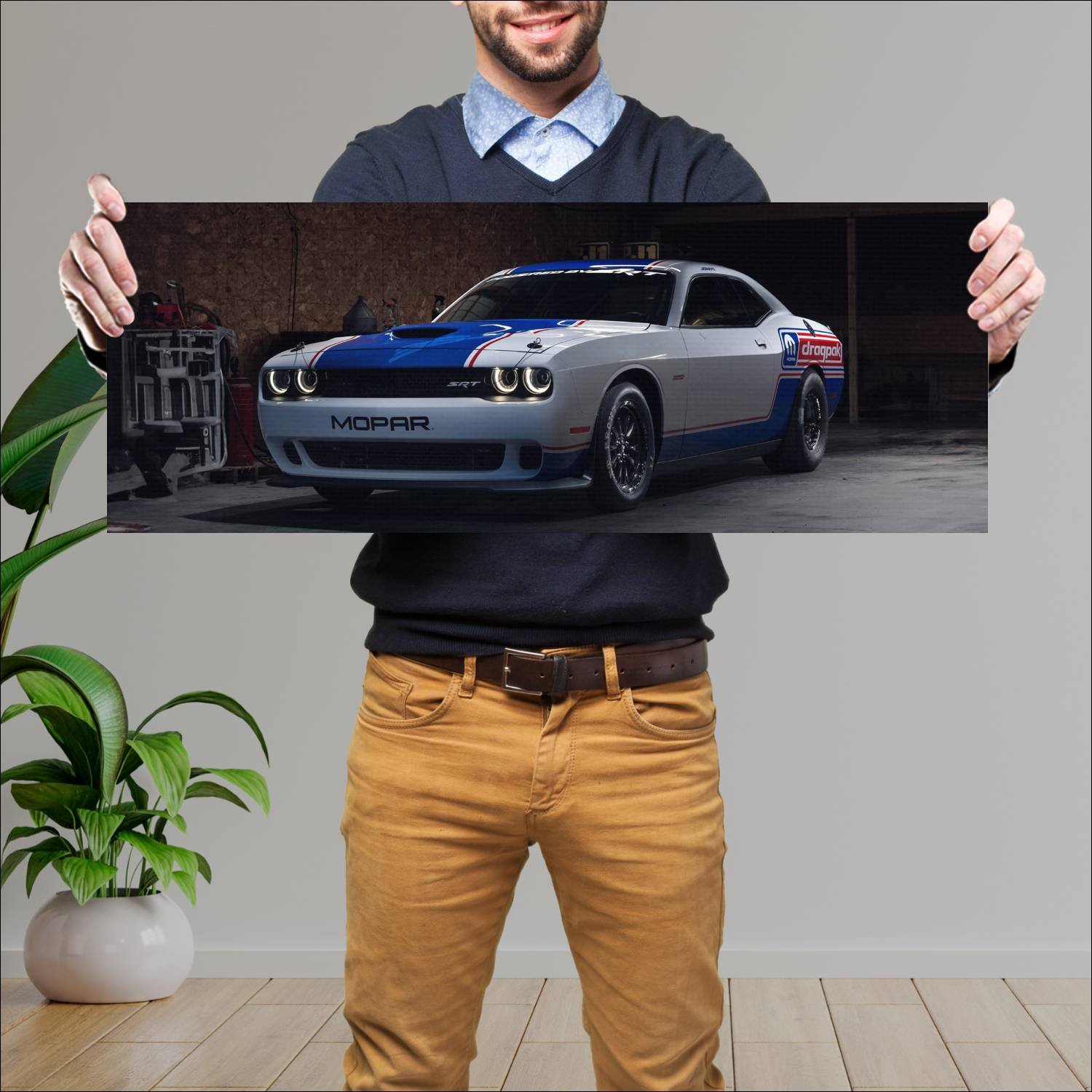 Cuadro grande 30x80cm 2020 dodge challenger srt dr 142 Dodge