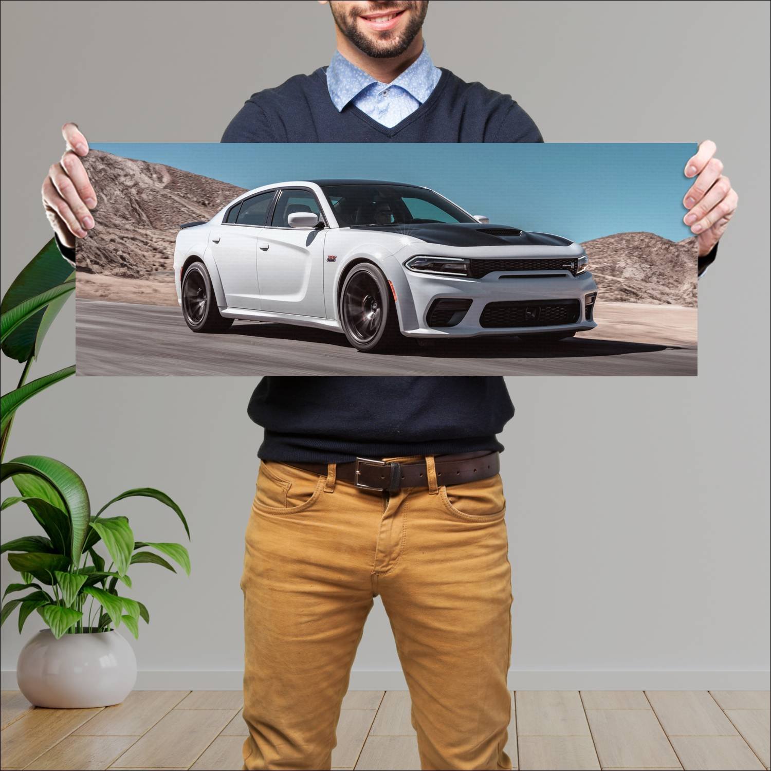 Cuadro grande 30x80cm 2020 dodge charger scat pack 144 Dodge