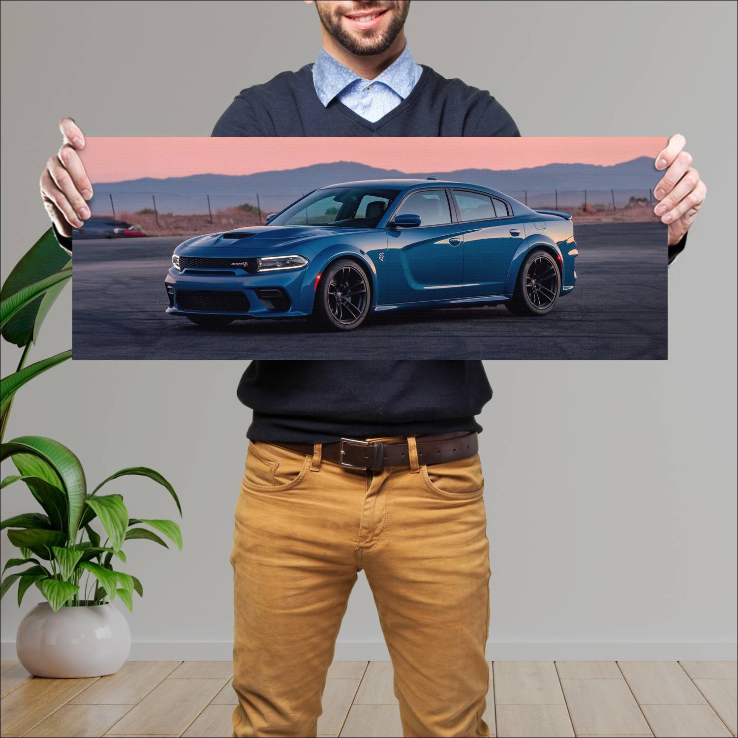 Cuadro grande 30x80cm 2020 dodge charger srt hellc 145 Dodge