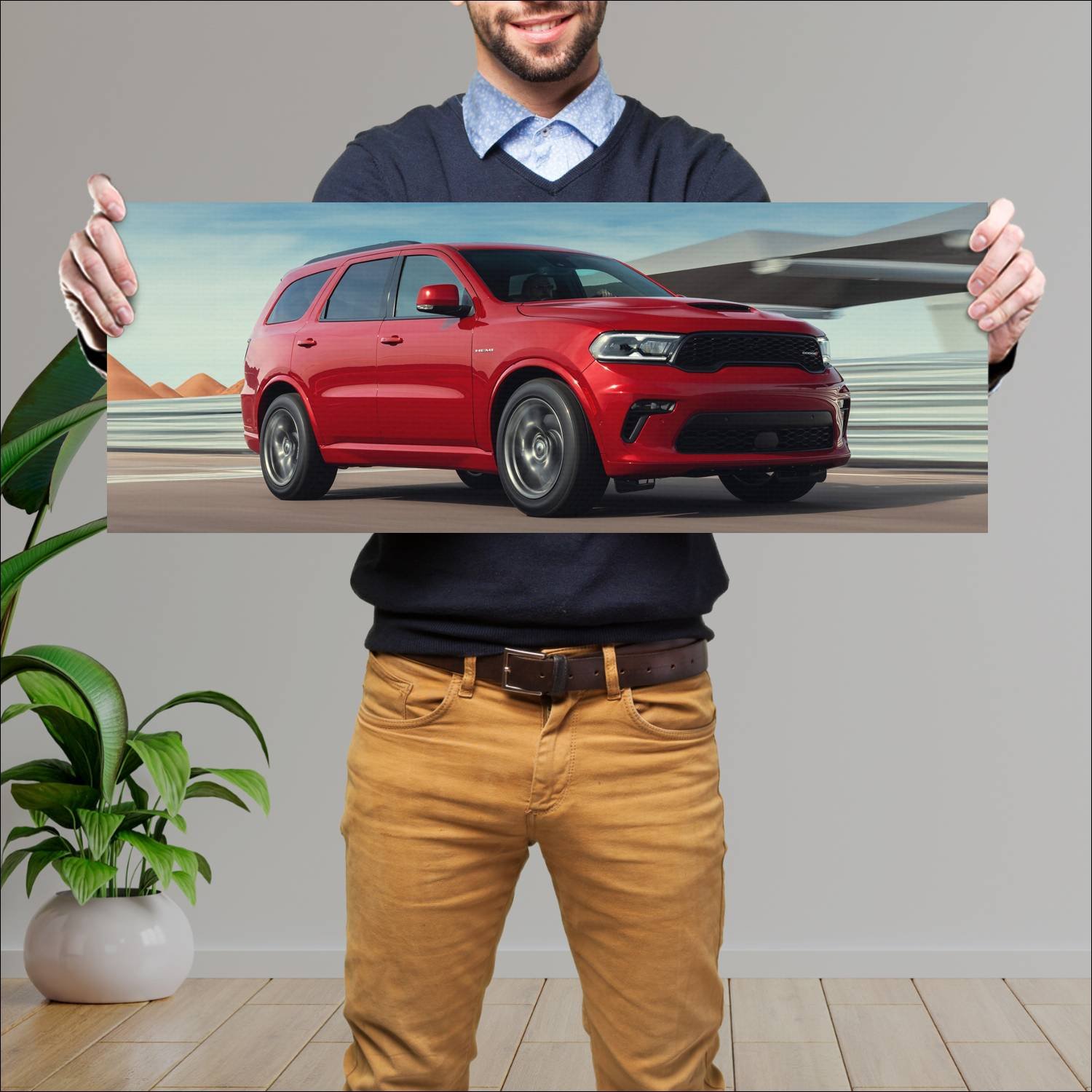 Cuadro grande 30x80cm 2021 dodge durango r t auto 153 Dodge