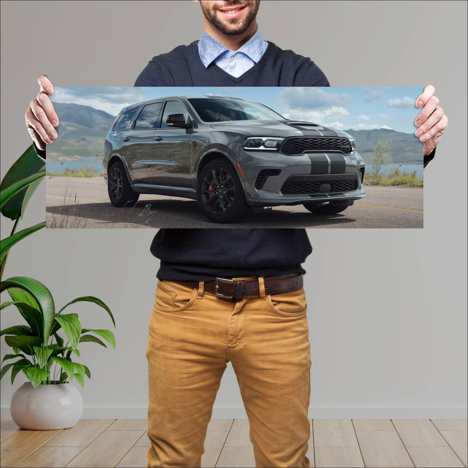 Cuadro grande 30x80cm 2021 dodge durango srt hellc 155 Dodge