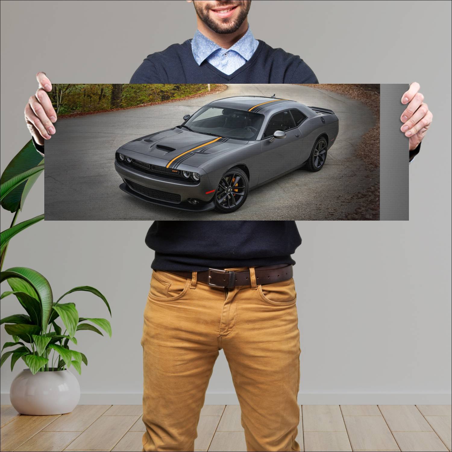 Cuadro grande 30x80cm 2022 dodge challenger gt ora 156 Dodge