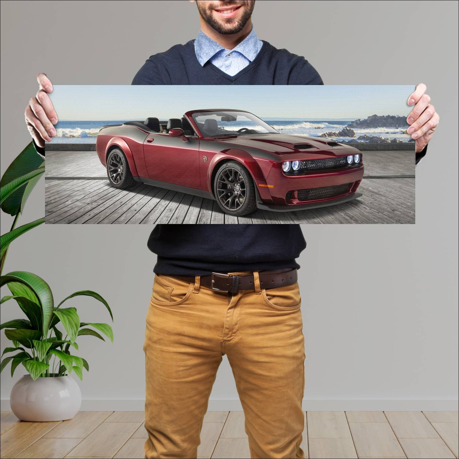 Cuadro grande 30x80cm 2022 dodge challenger srt he 158 Dodge