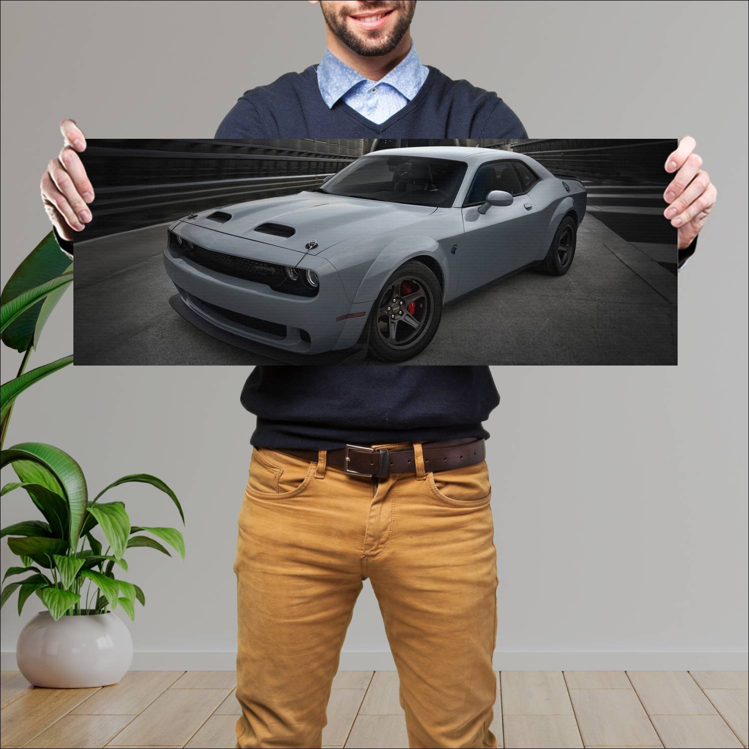 Cuadro grande 30x80cm 2022 dodge challenger srt su 159 Dodge