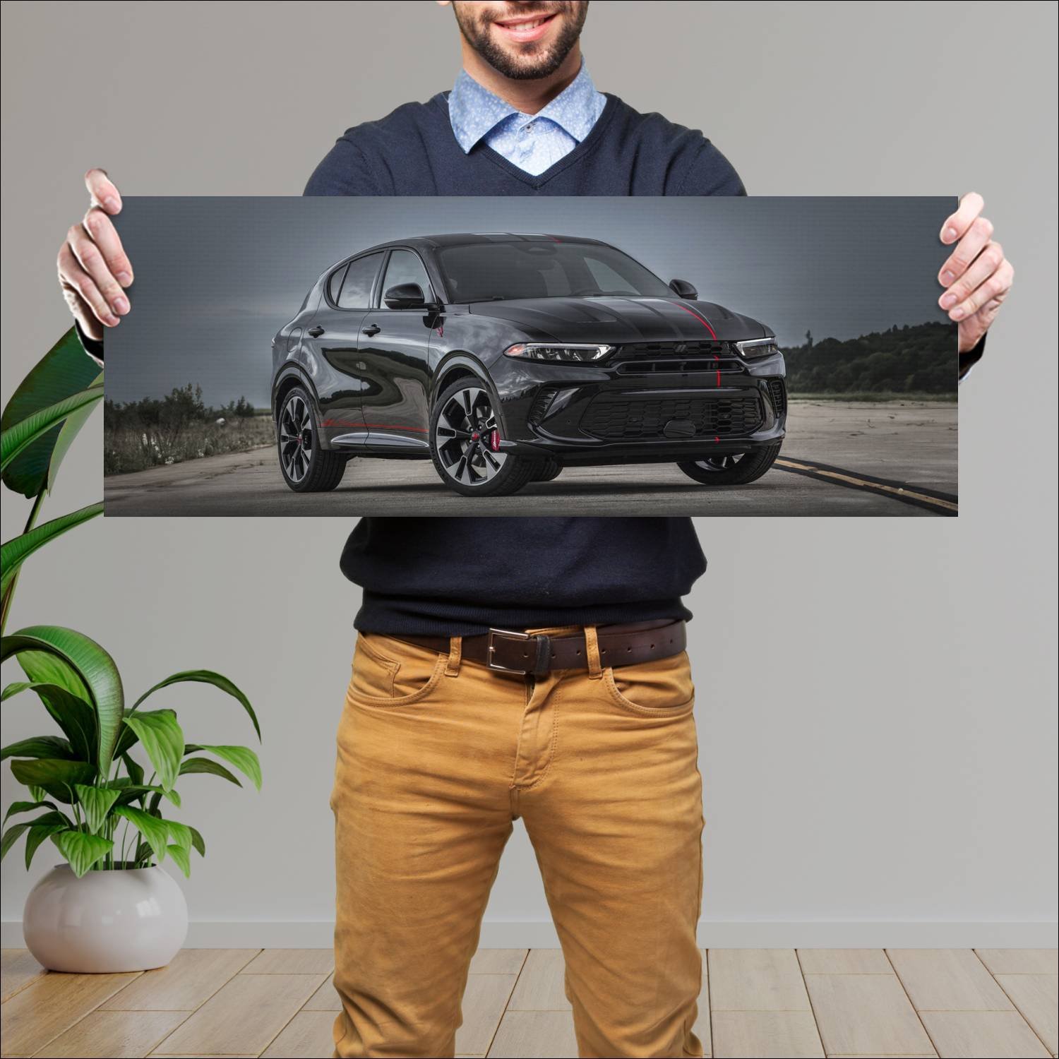 Cuadro grande 30x80cm 2022 dodge hornet gt glh con 162 Dodge