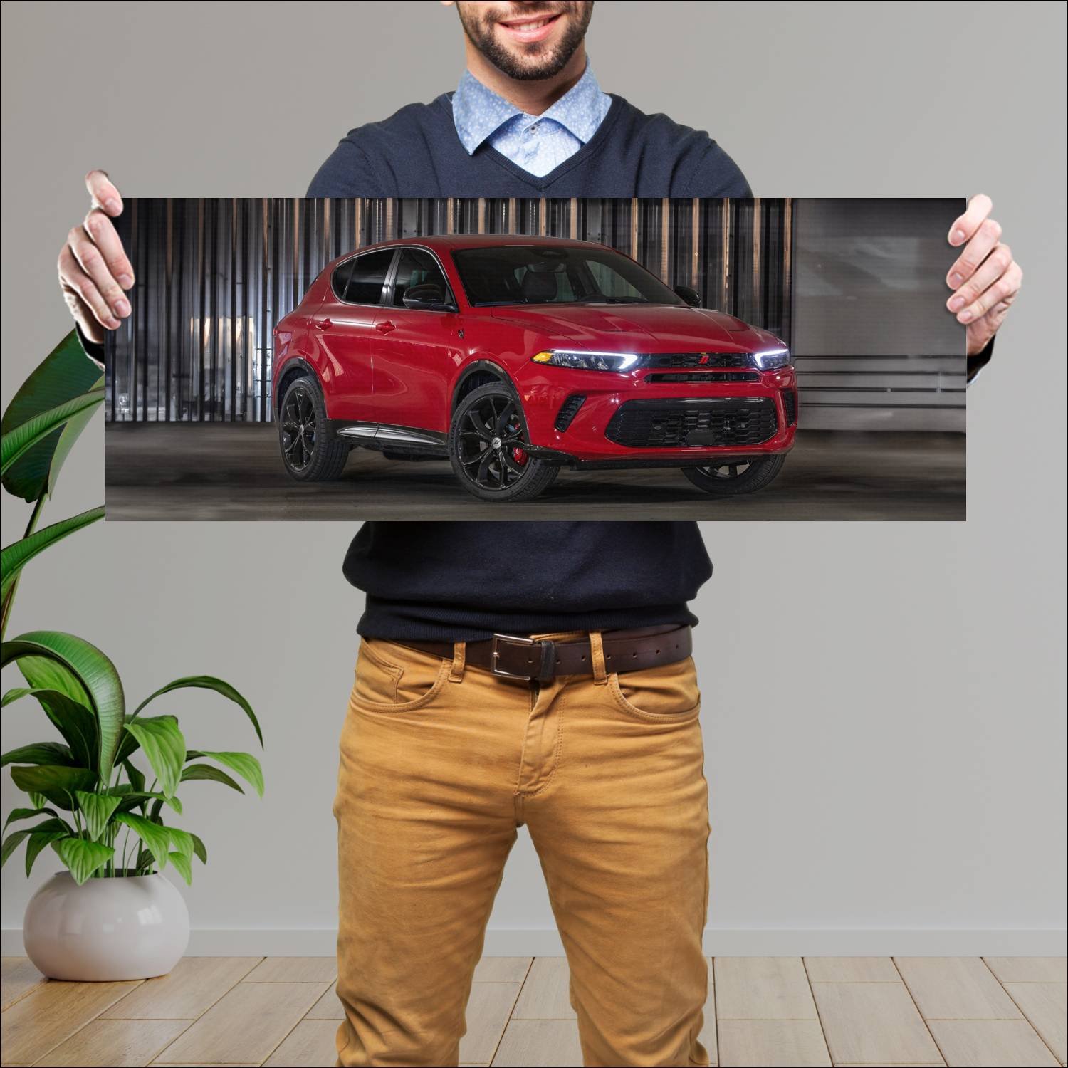 Cuadro grande 30x80cm 2024 dodge hornet r t blackt 168 Dodge