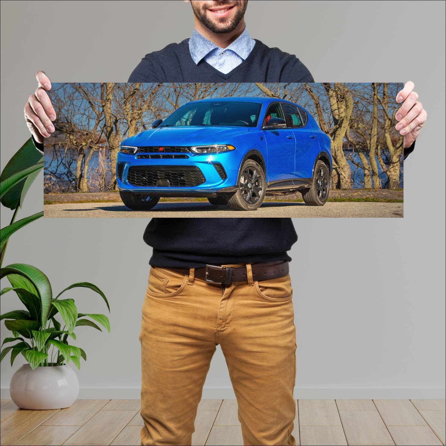 Cuadro grande 30x80cm 2024 dodge hornet r t blackt 169 Dodge