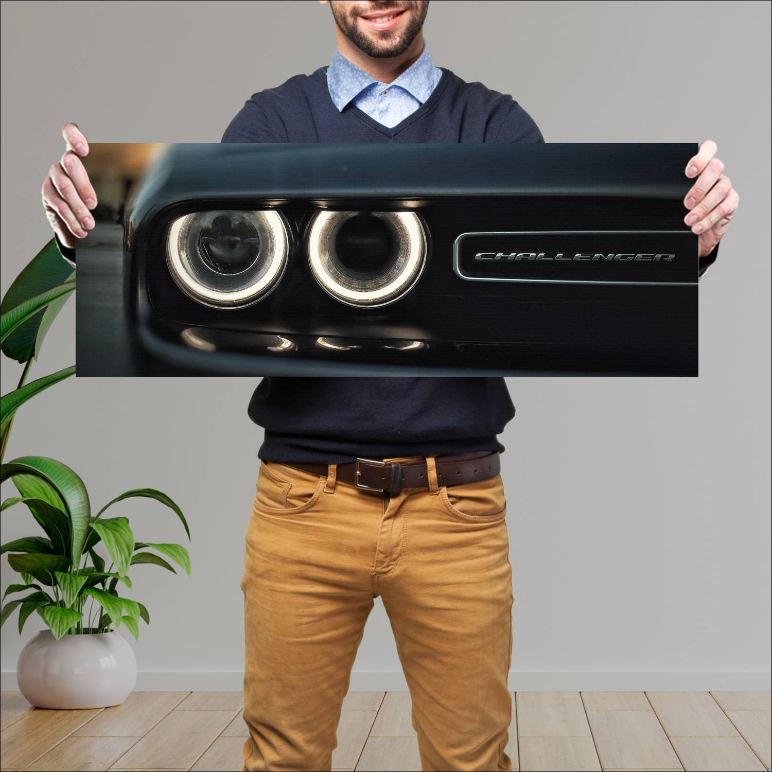 Cuadro grande 30x80cm Auto Dodge Challenger Dodge
