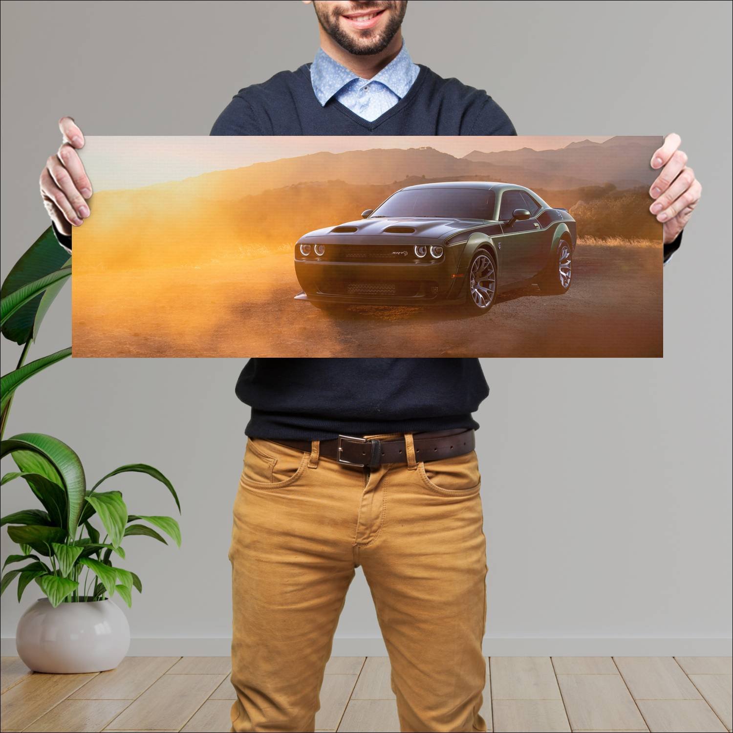 Cuadro grande 30x80cm 2022 Dodge Challenger SRT Dodge