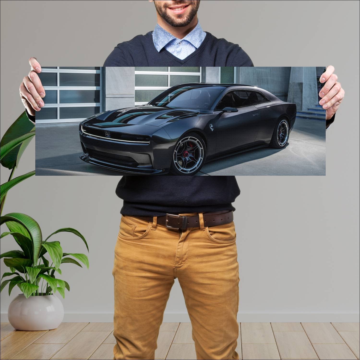 Cuadro grande 30x80cm 2022 Dodge Charger Daytona SRT CP001 Dodge